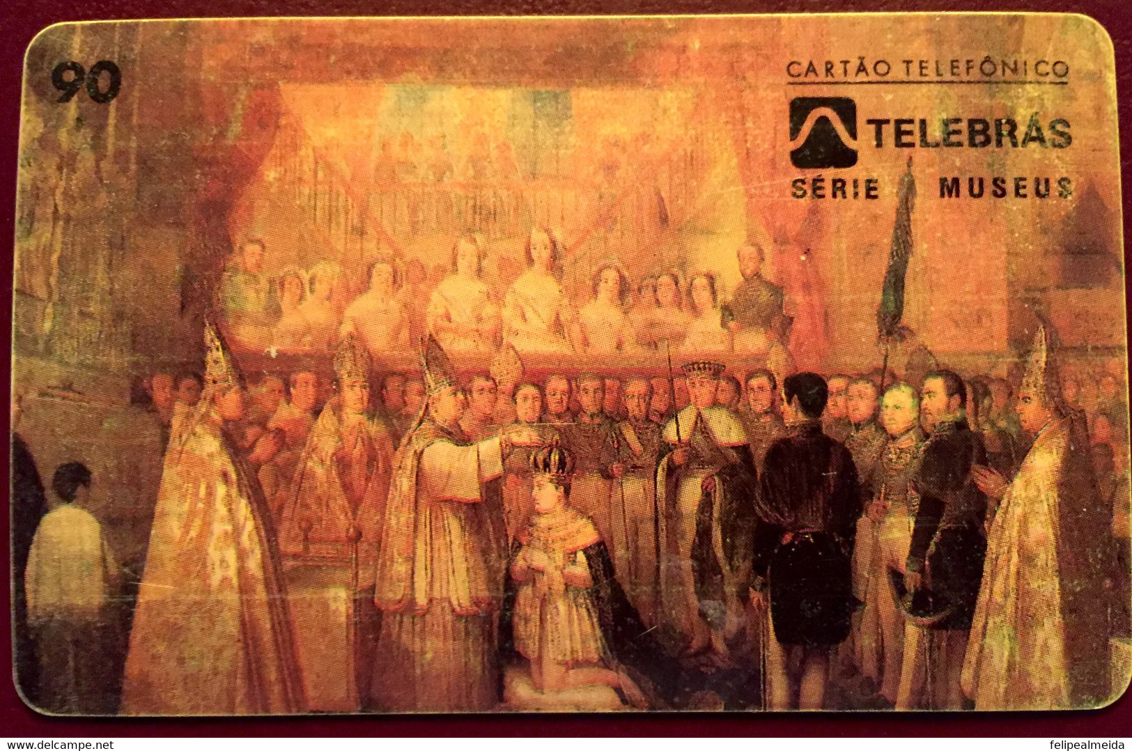 Phone Card Manufactured By Telerbras In 1996 - Series Museums - Painting Navy - Painter François-René Moreaux - Pintura