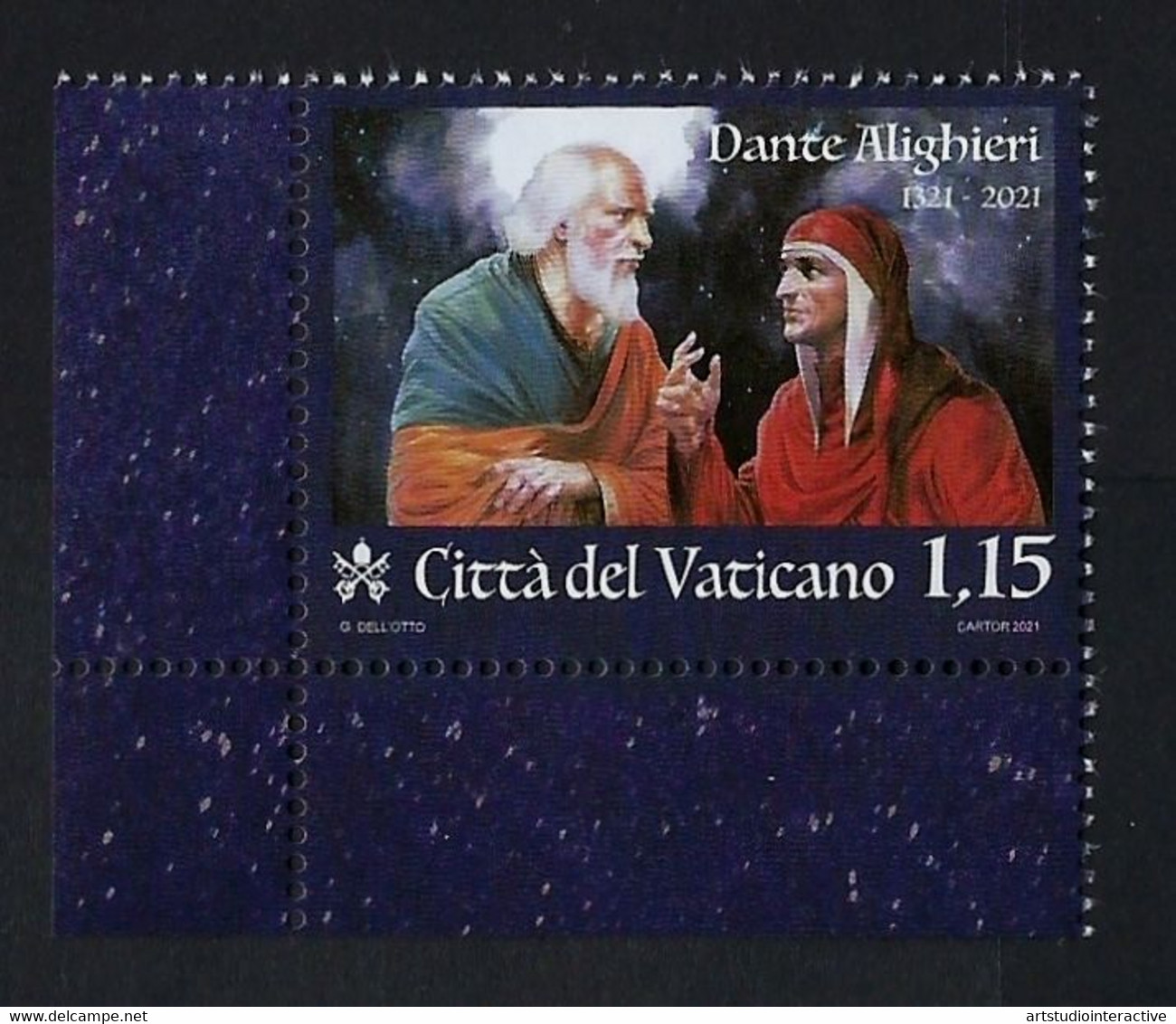 2021 VATICANO "VII CENTENARIO MORTE DANTE ALIGHIERI" SINGOLO MNH - Unused Stamps