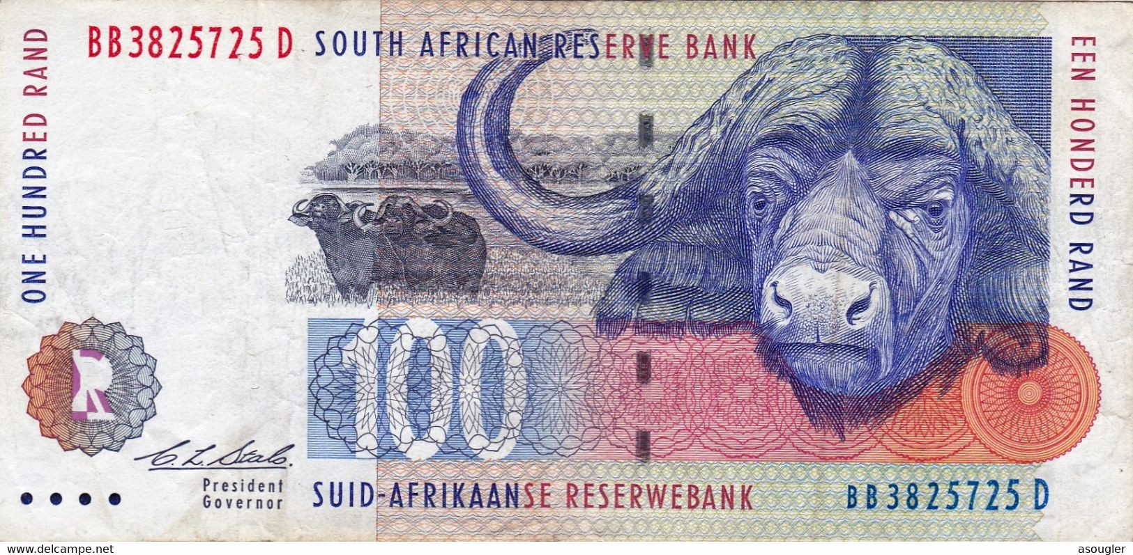 South Africa 100 Rand ND 1994 VF P-126a "free Shipping Via Registered Air Mail" - Afrique Du Sud