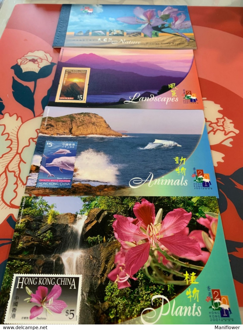 Hong Kong Stamp Booklet WWF But No Sign Landscapes  Dolphin Mountain Waterfall - Lettres & Documents