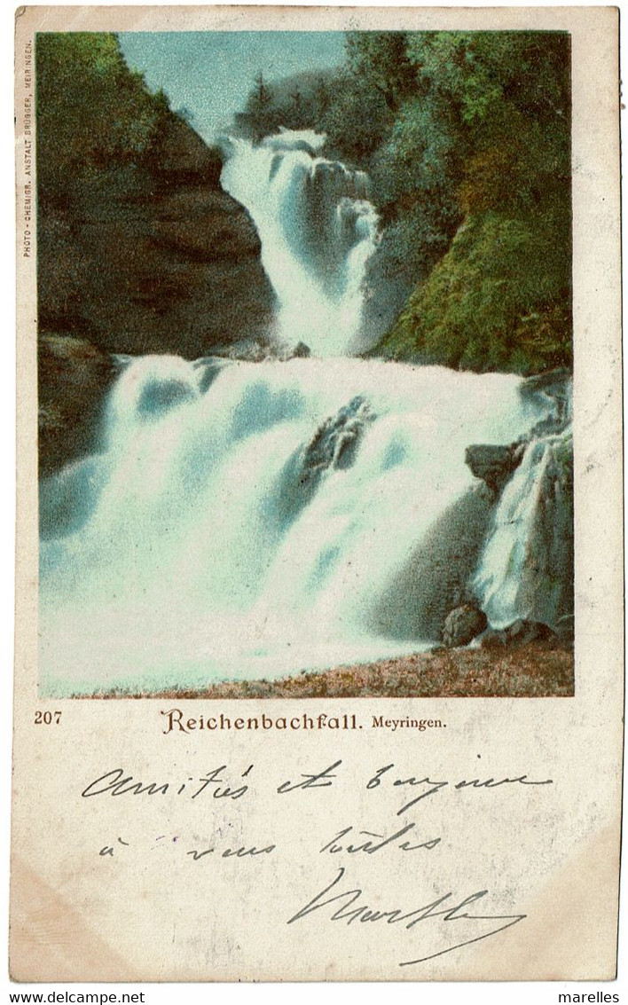 CPA Suisse. Reichenbachfall. Meyringen, Non Divisé, Circulé 1900 - Reichenbach Im Kandertal