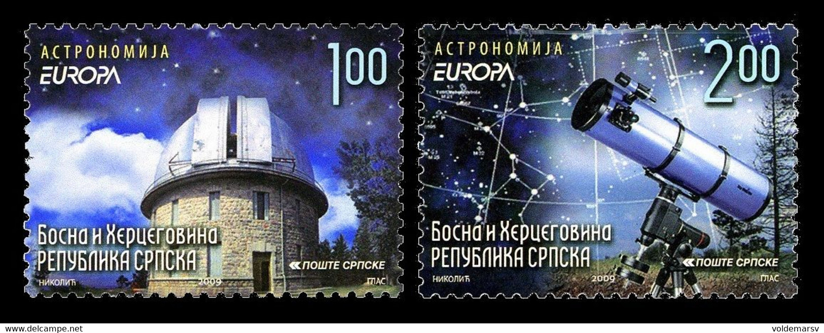 Bosnia And Herzegovina (Serbian) 2009 Mih. 461/62 Europa. Astronomy MNH ** - Bosnië En Herzegovina