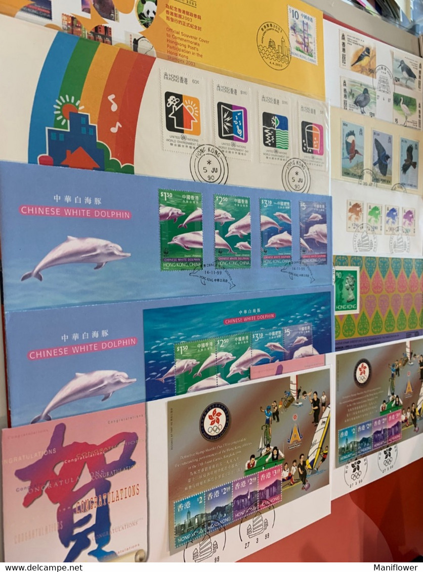 Hong Kong FDC Covers 10 Diff Cachet Chops - Lettres & Documents