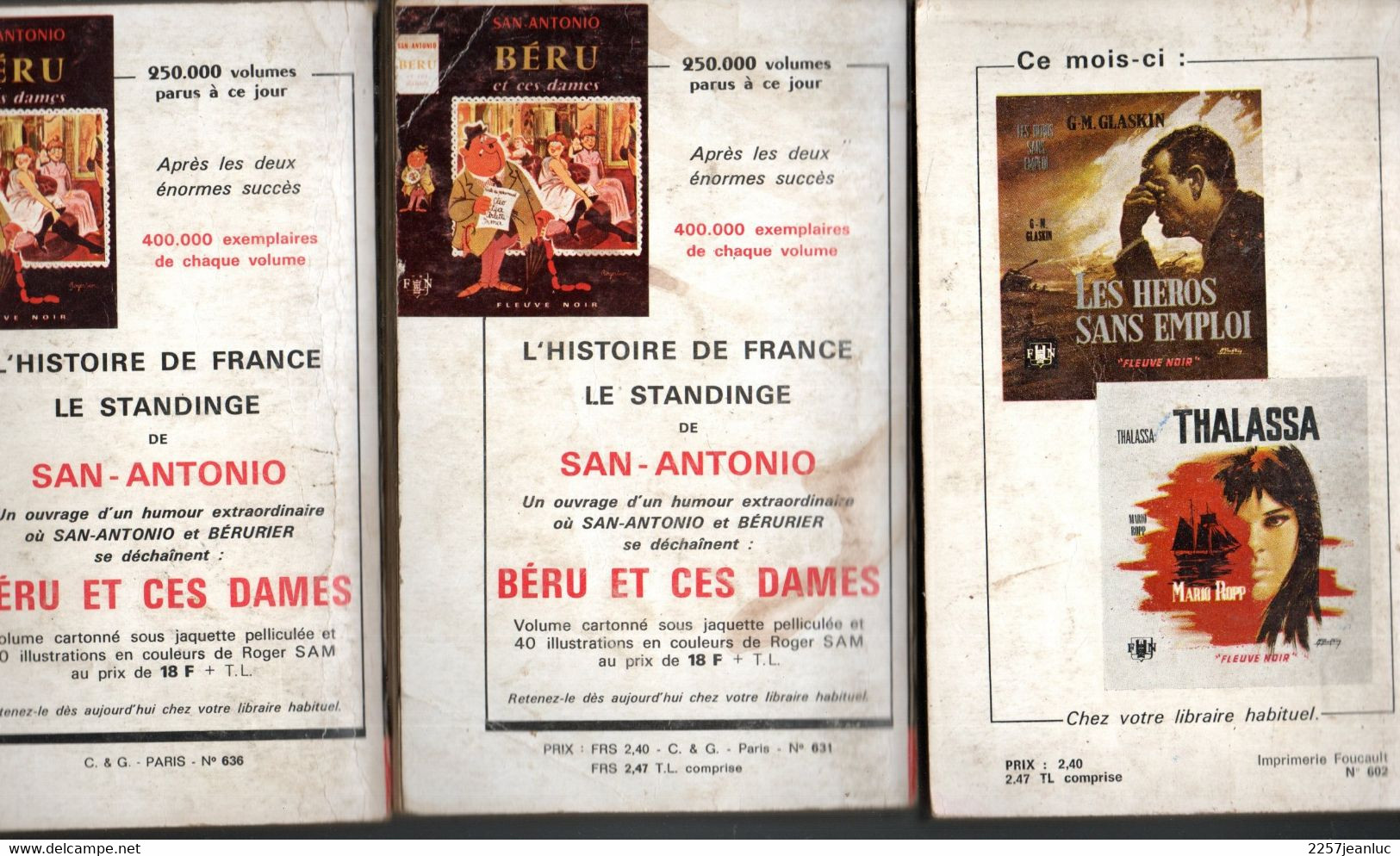 Lot 3 Collection Espionnage De 1967 *Jeu Nul - Muntplatz'39 - Incendie Dans Une Ile  N: 602.631 & 636 - Fleuve Noir