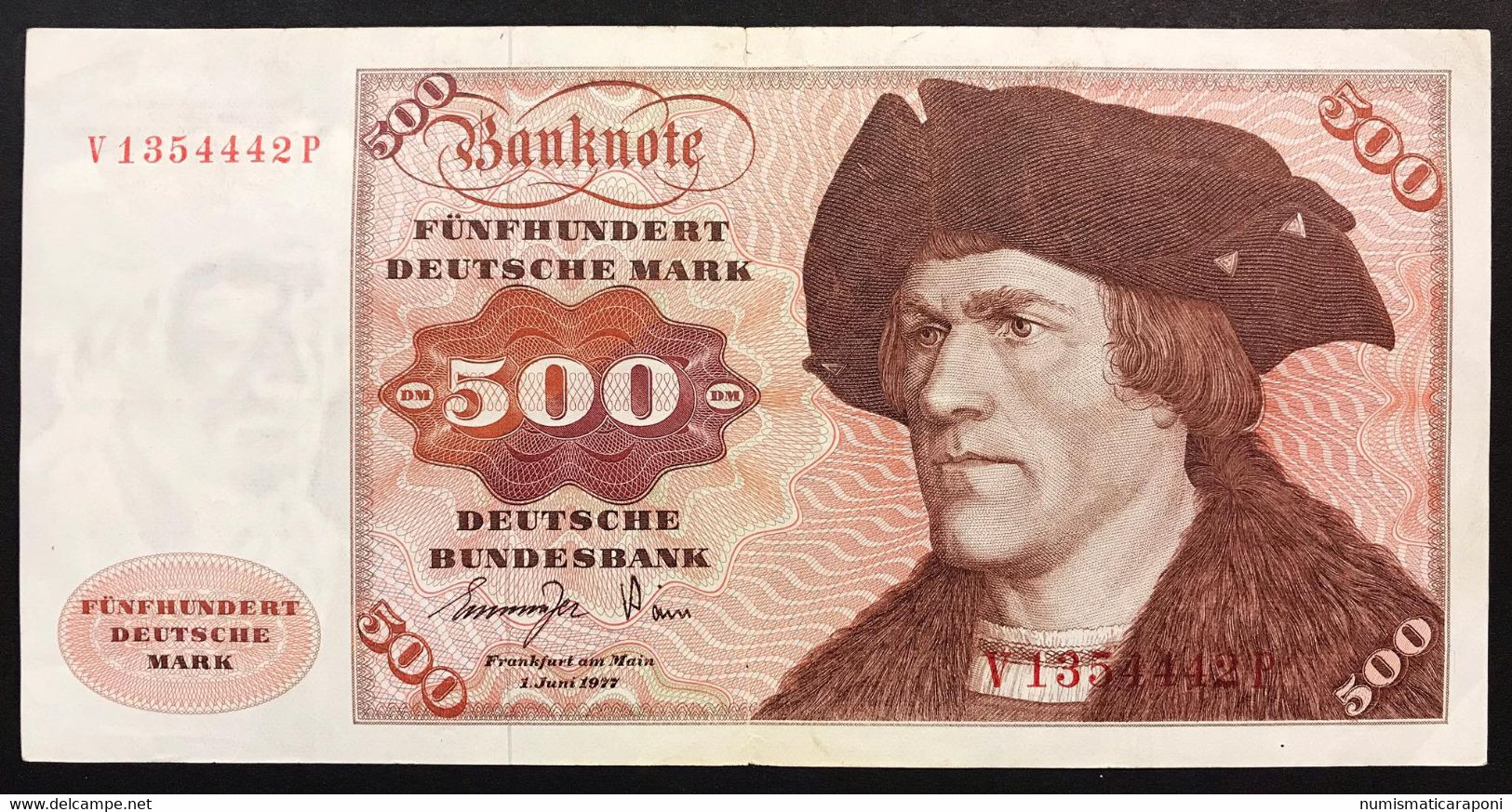 GERMANIA ALEMANIA GERMANY 500 Mark 1977 Km#35b Vf+ Taglietto LOTTO 3766 - 500 Deutsche Mark