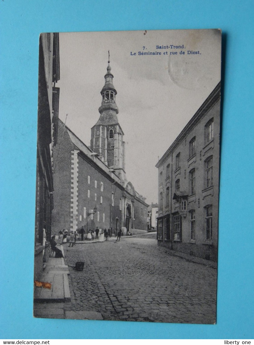 Le Séminaire Et Rue De DIEST Saint TROND ( Edit. Bertel - 7 ) Anno 1909 ( Zie / Voir Scan ) Zie Vlek LO ! - Sint-Truiden