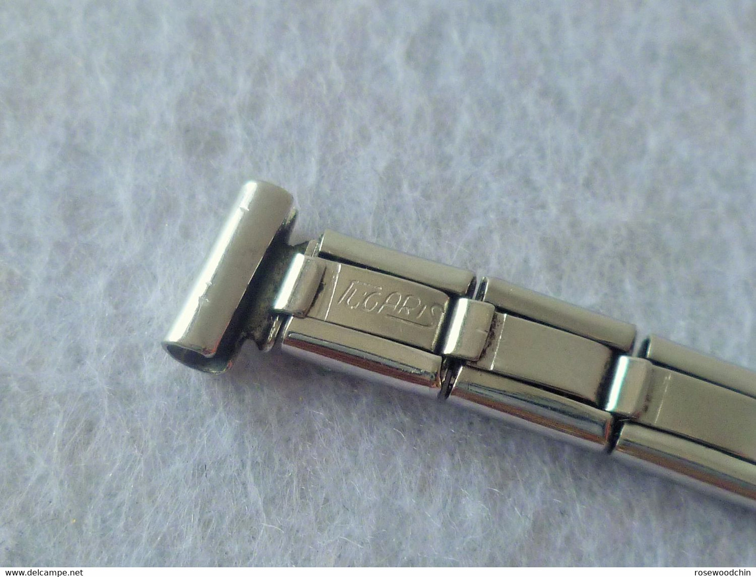 Vintage Swiss TUGARIS Stainless/S Expansion Lady Watch Band Bracelet 9mm (#75) - Montres Gousset