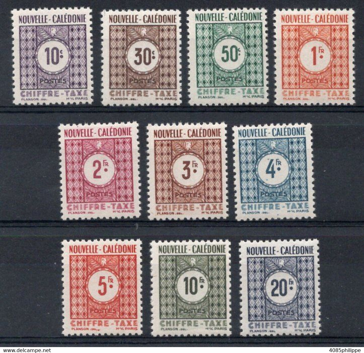 Nvelle CALEDONIE Timbres Taxe N°39* à 48* Neufs Charnières TB Cote 13.00€ - Postage Due