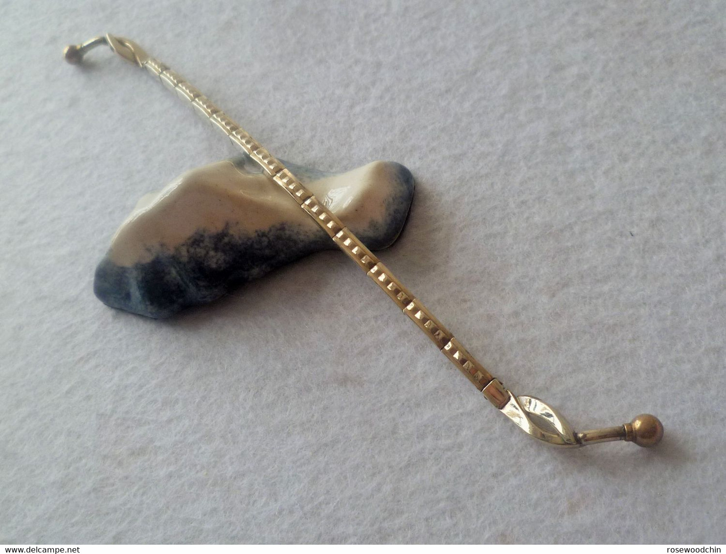 Vintage Flex-Let Gold Filled Scissor Expansion End Lady Watch Band Bracelet (# 72) - Montres Gousset
