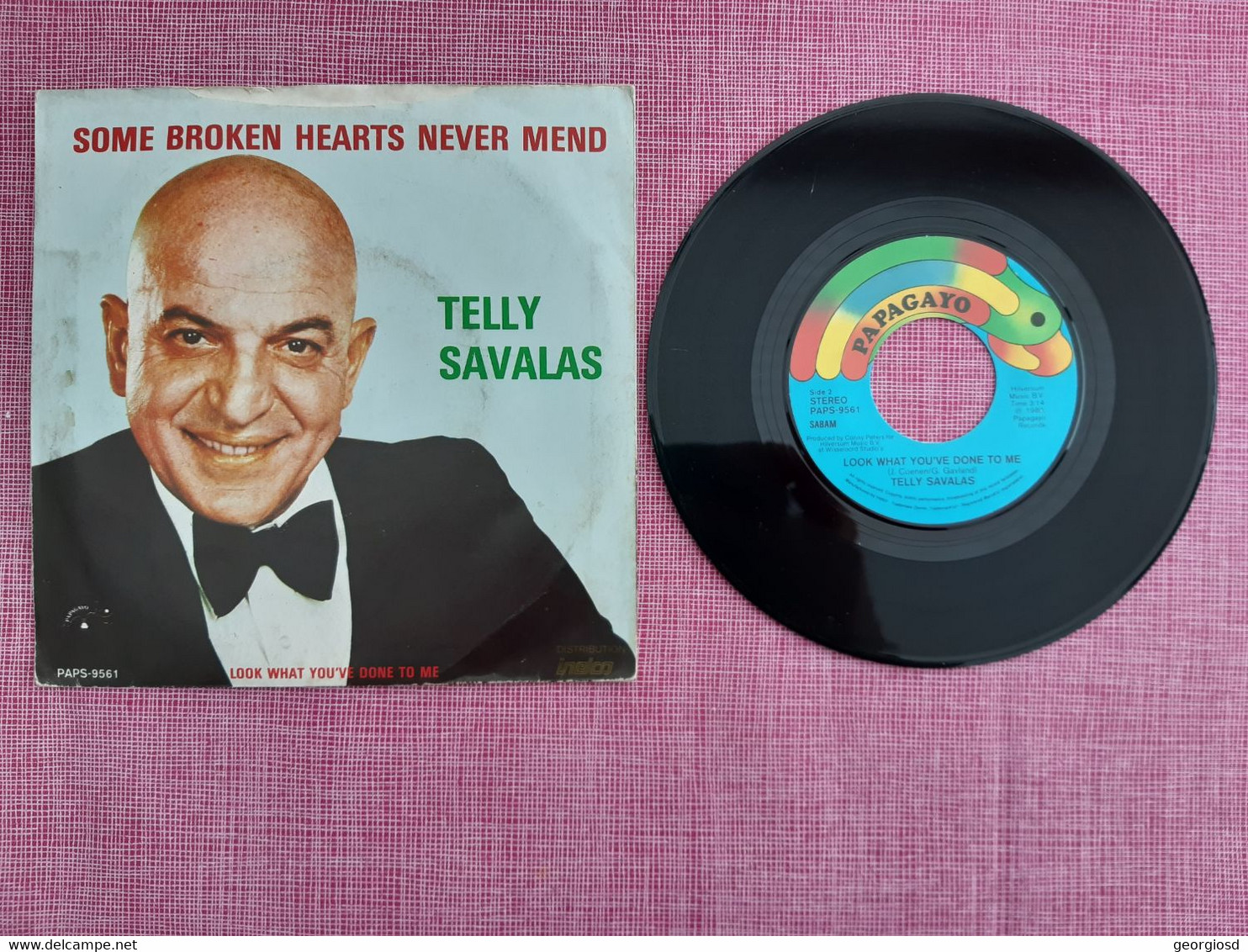 Telly Savalas : Some Broken Hearts Never Mend (45 Tours - 1980) - Country Et Folk