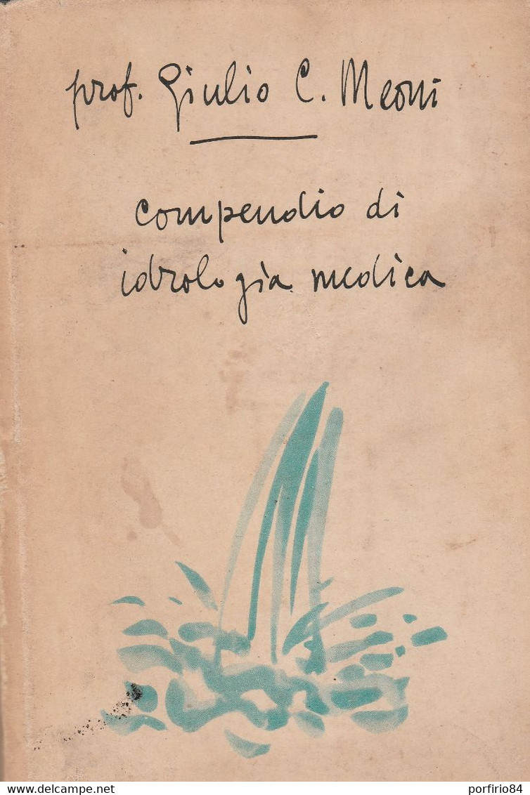 Giulio Meoni.  COMPENDIO DI IDROLOGIA MEDICA - 1962  Zambon - Médecine, Biologie, Chimie