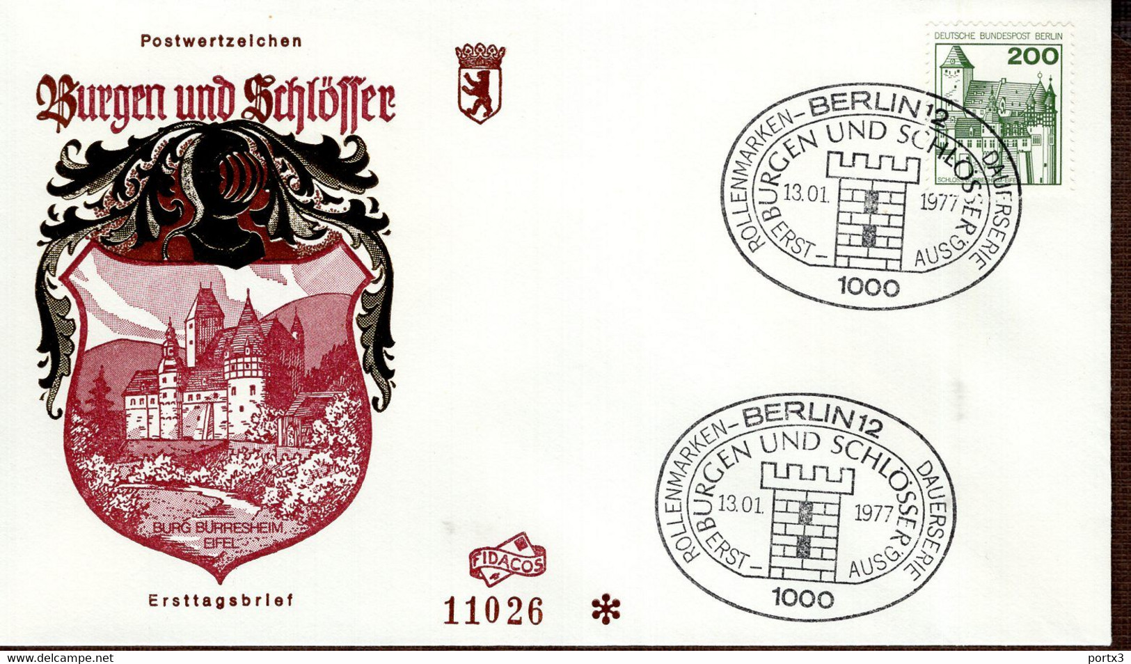 Berlin FDC aus 1977 ex 10 items  gestempelt / used / oblitéré (Berl 019)