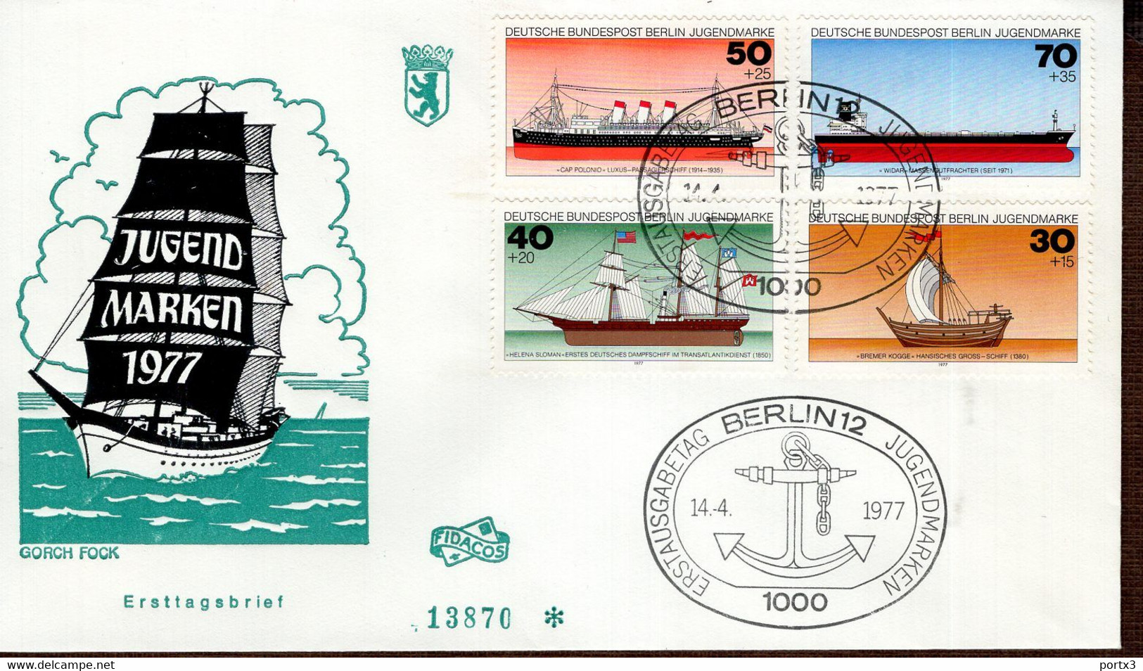 Berlin FDC Aus 1977 Ex 9 Items  Gestempelt / Used / Oblitéré (Berl 020) - 1971-1980