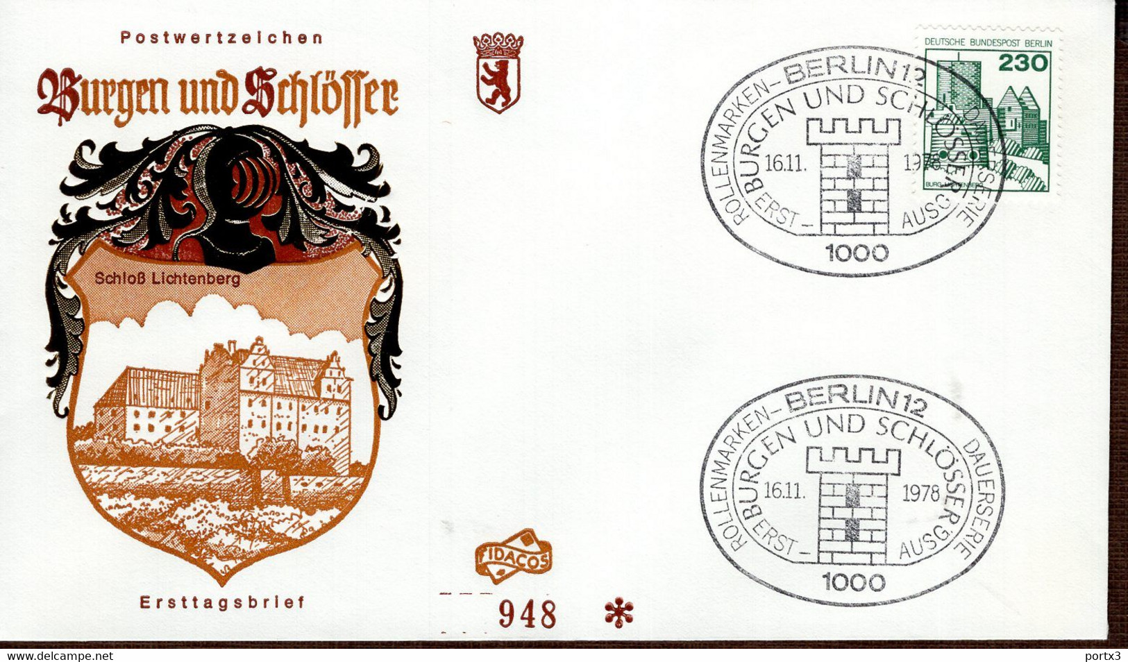 Berlin FDC aus 1978 ex 13 items  gestempelt / used / oblitéré (Berl 025)