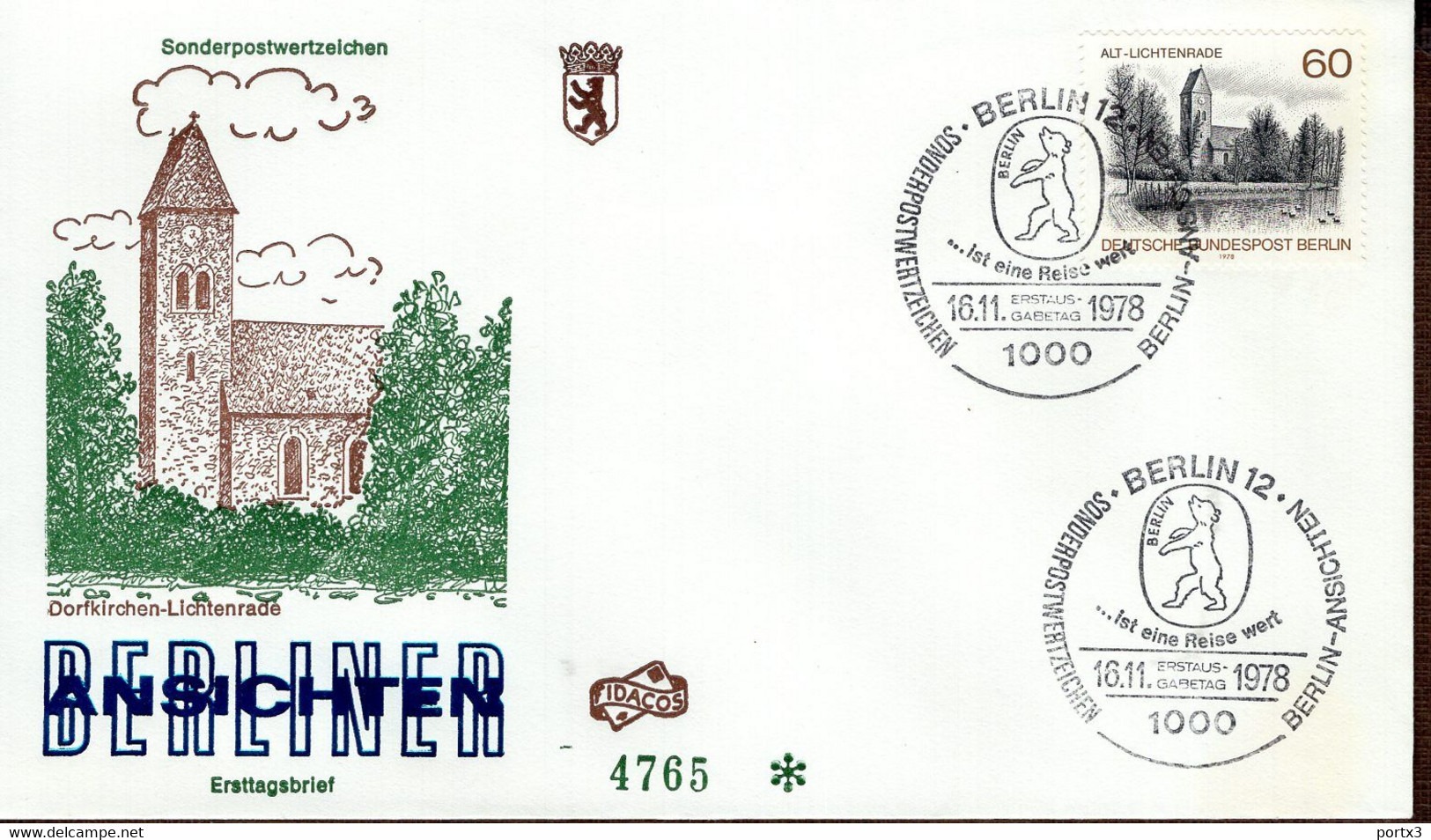 Berlin FDC aus 1978 ex 13 items  gestempelt / used / oblitéré (Berl 025)