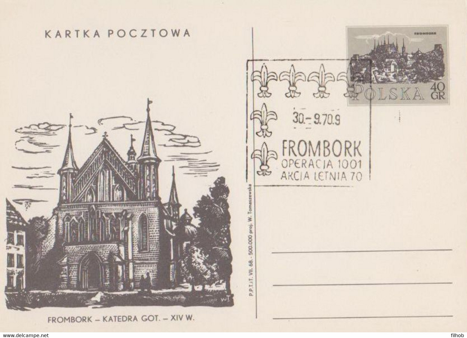 Poland Postmark D70.09.30 FroA01: FROMBORK Scouting Summer Action ZHP - Interi Postali