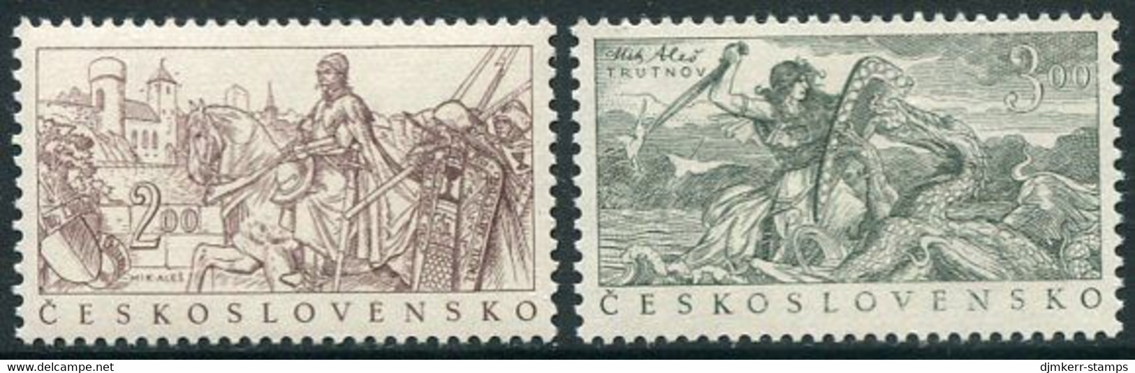 CZECHOSLOVAKIA 1952 Ales Centenary II LHM / *.  Michel 772-73 - Unused Stamps