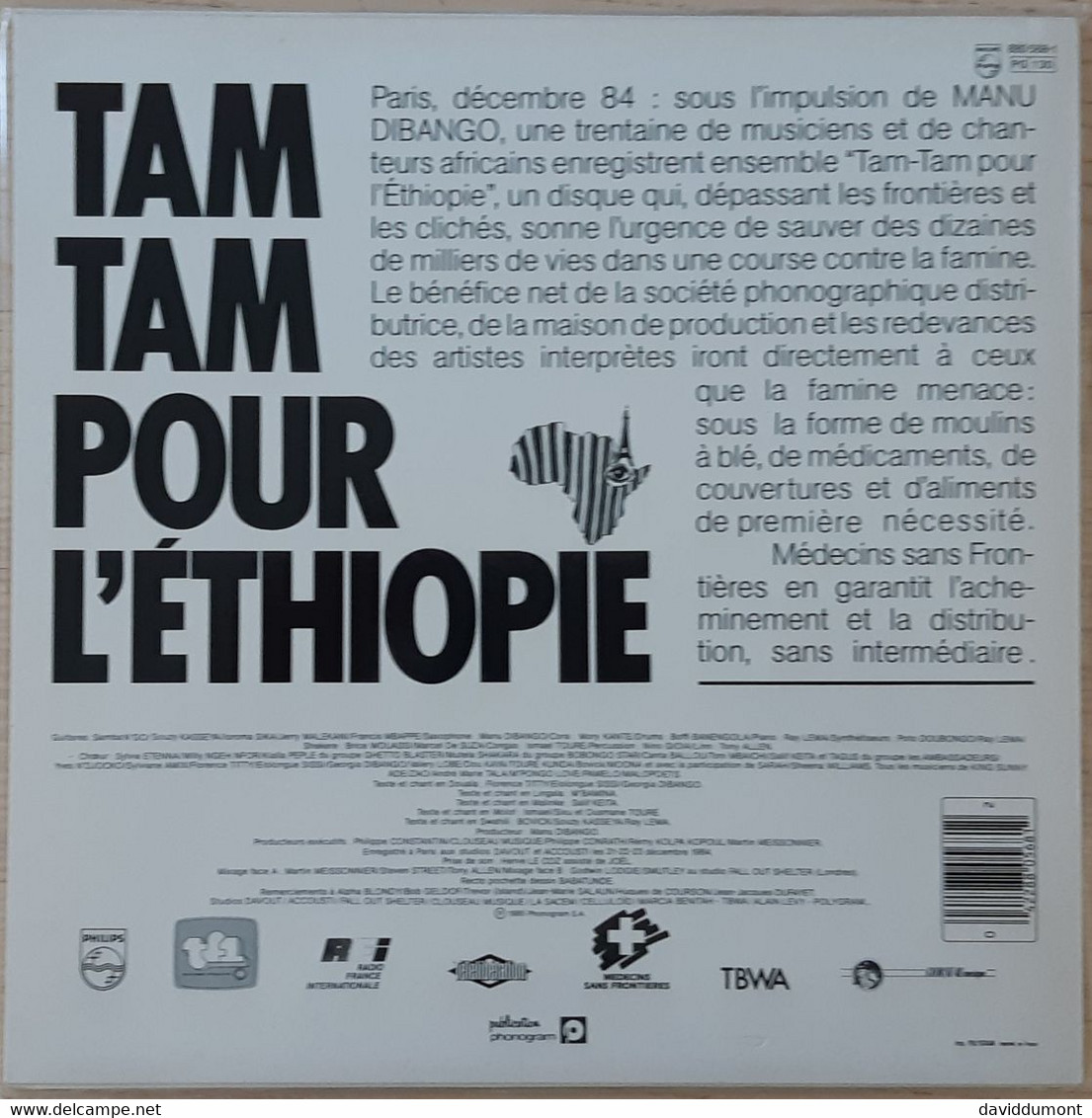 TAM TAM POUR L'ETHIOPIE - 45 T - Maxi-Single
