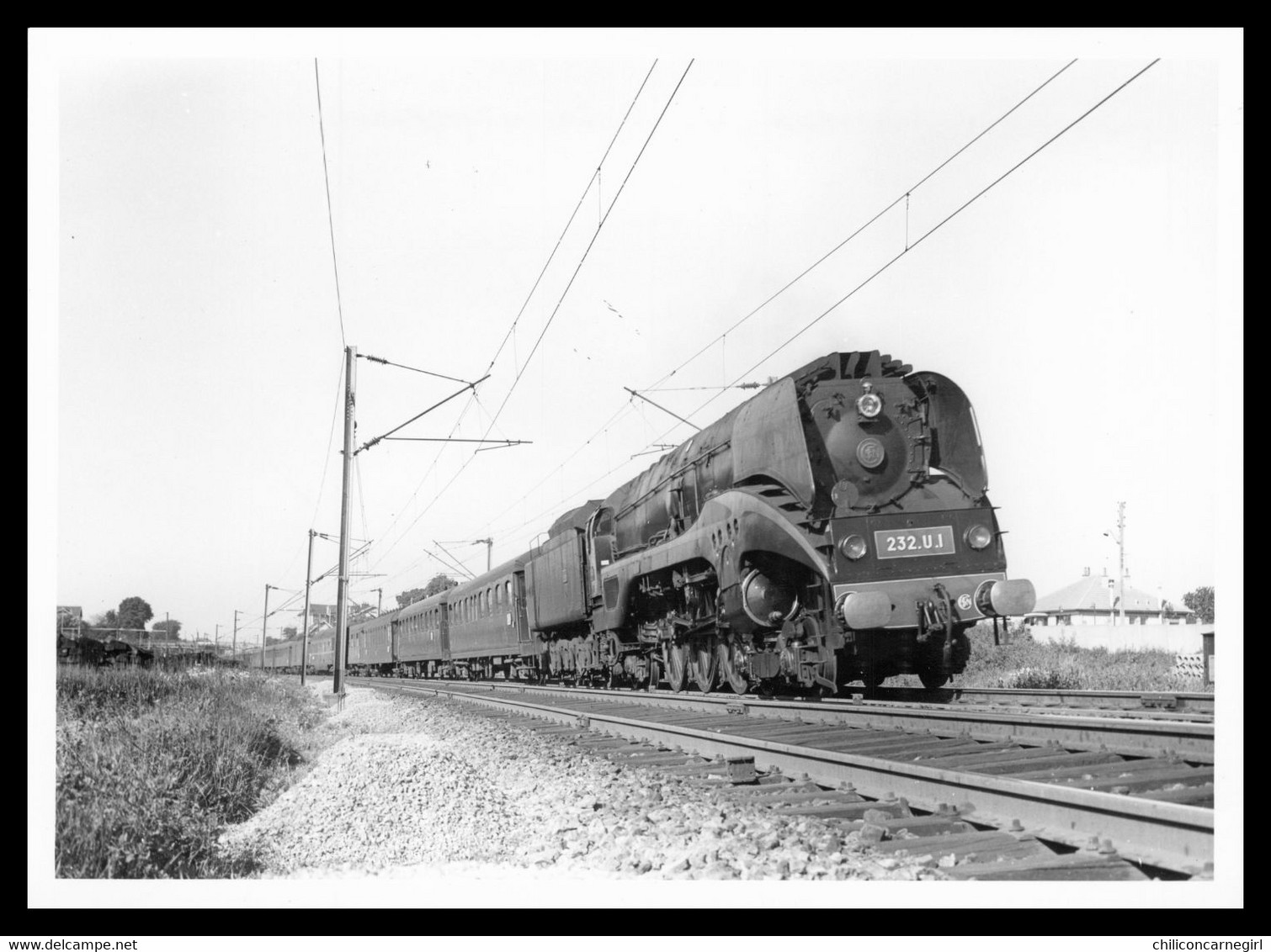 Photo 17,1 X 13 Cm - VIE DU RAIL - Nord - Locomotive N° 232 U I Tractant Train De Voyageurs à VILLIERS LE BEL - FENINO - Trenes