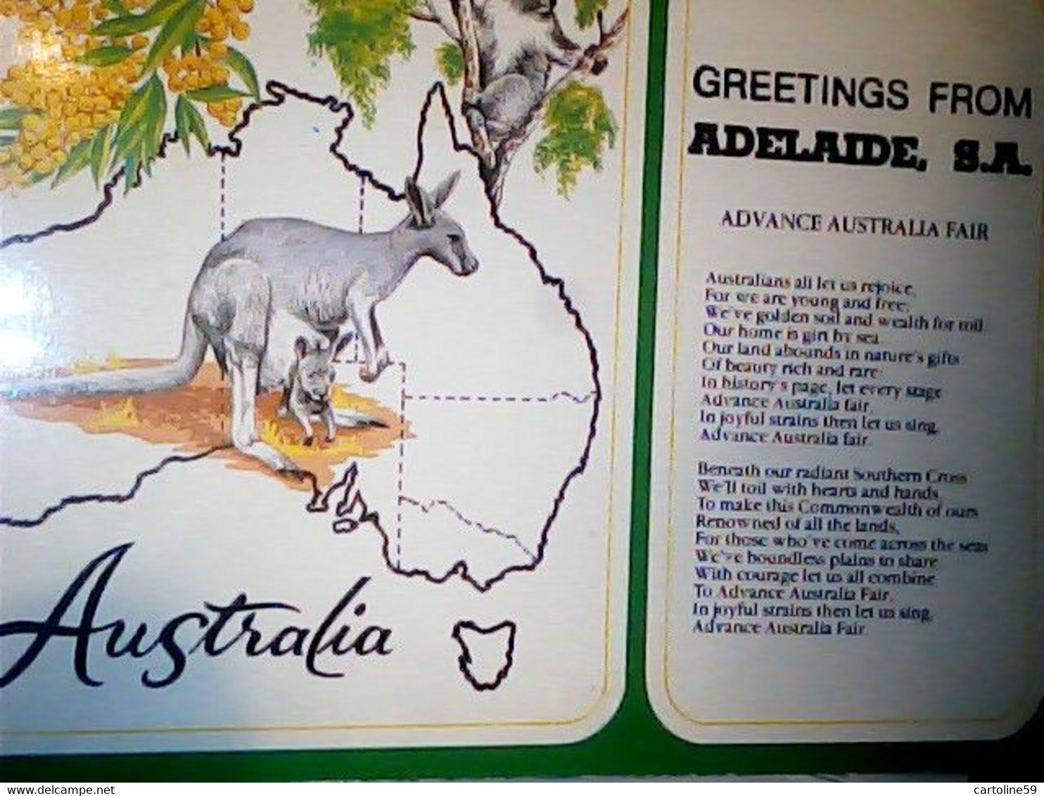 Australia   ADELAIDE GREETINGS CANGURO KANGAROO COALA  N1990 IO5862 - Adelaide