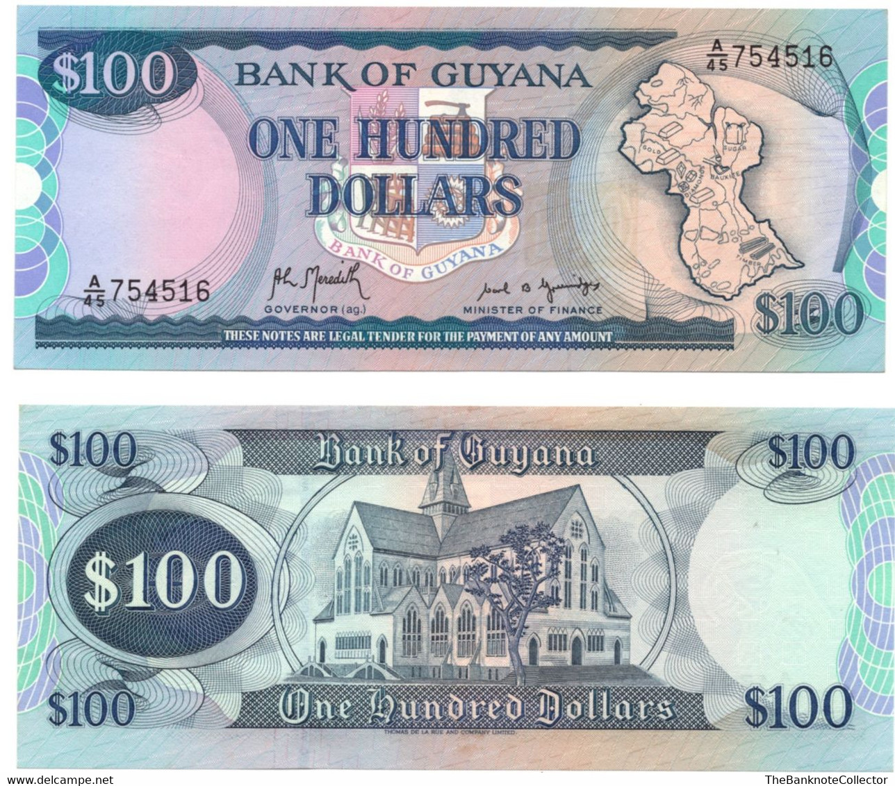 Guyana 100 Dollars 1996 Older Series P-31 UNC - Guyana