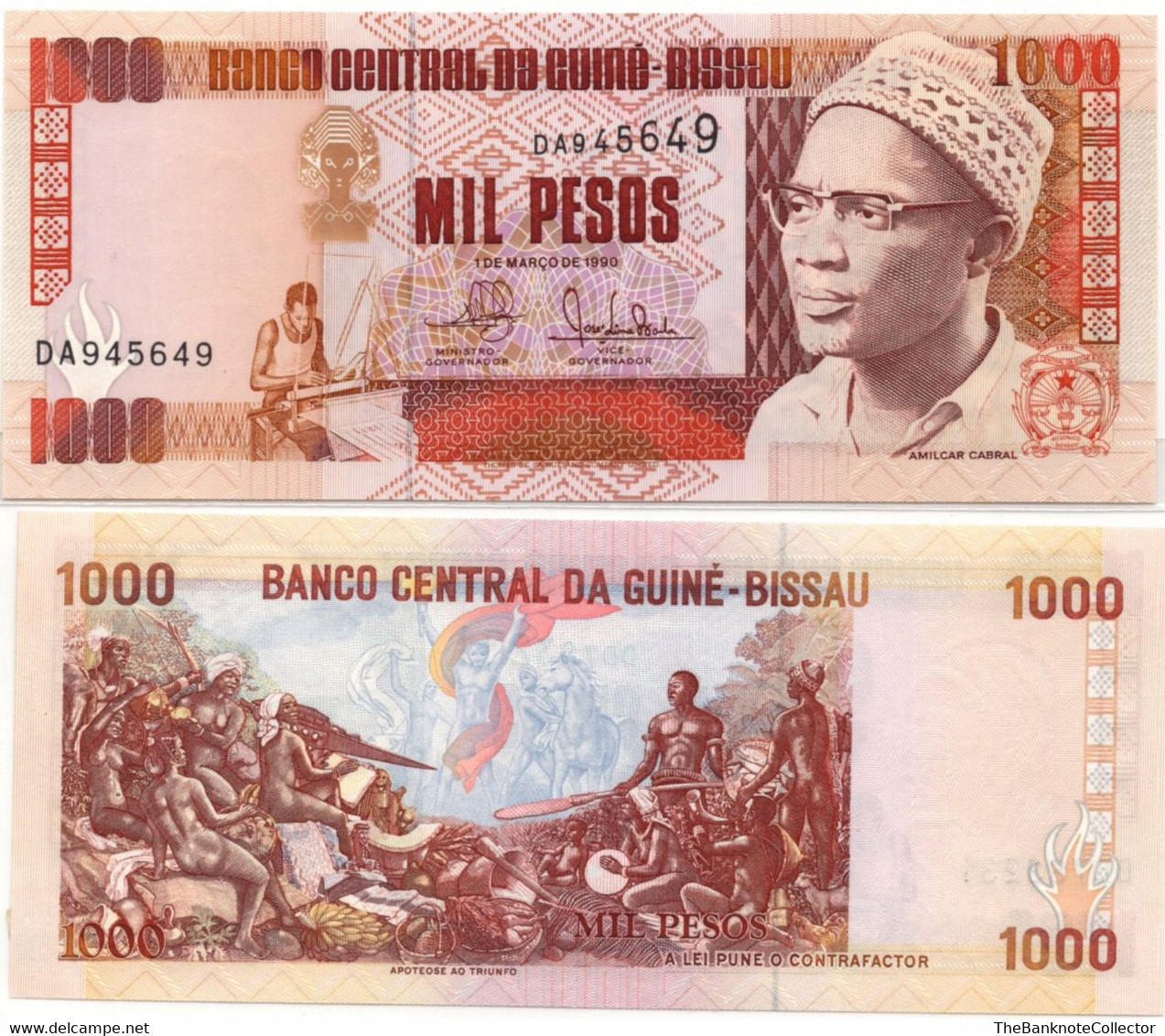 Guinea Bissau 1000 Pesos 1990 P-13 UNC - Guinea-Bissau