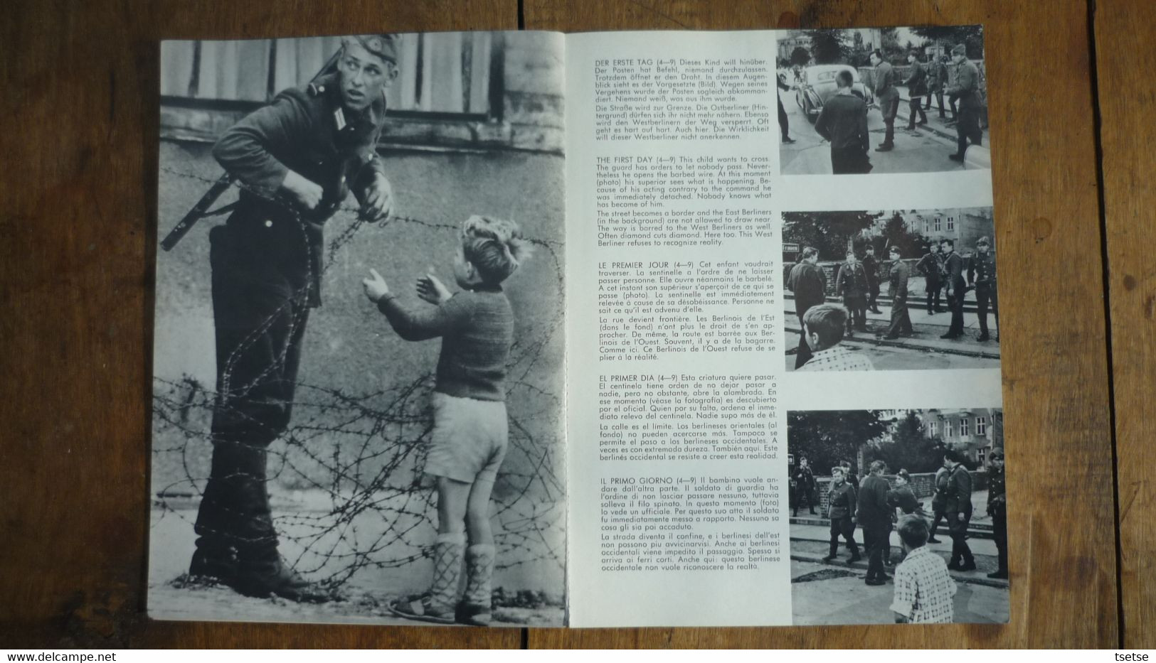 Mur De Berlin / Berlin Wall - Histoire / History -Texts In 5 Languages (German,English, Français ,Italian ,Spanje )1980 - Francese