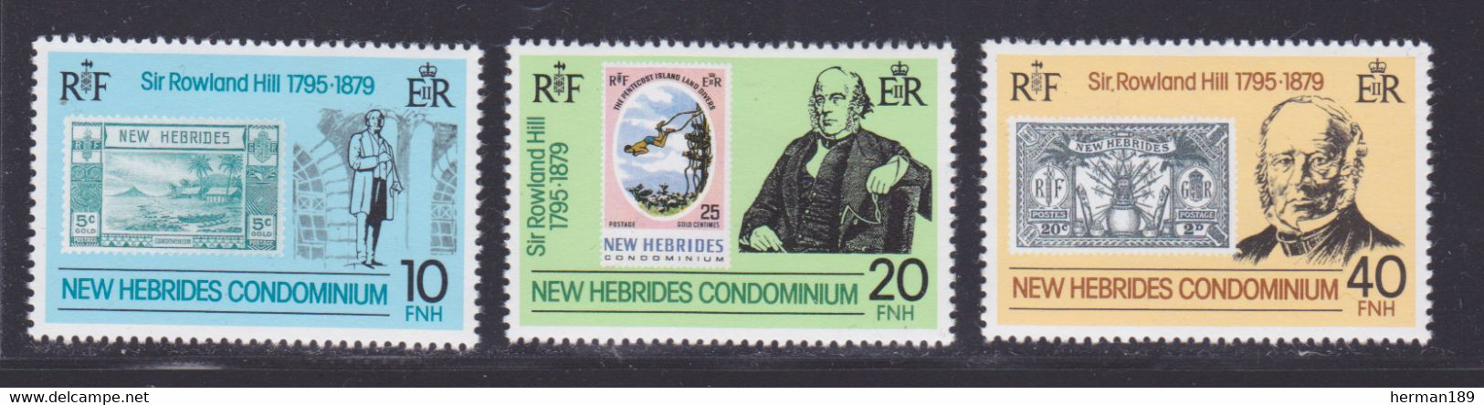 NOUVELLES-HEBRIDES N°  556 à 558 ** MNH Neufs Sans Charnière, TB (d0642) Sir Rowland Hill -1979 - Neufs