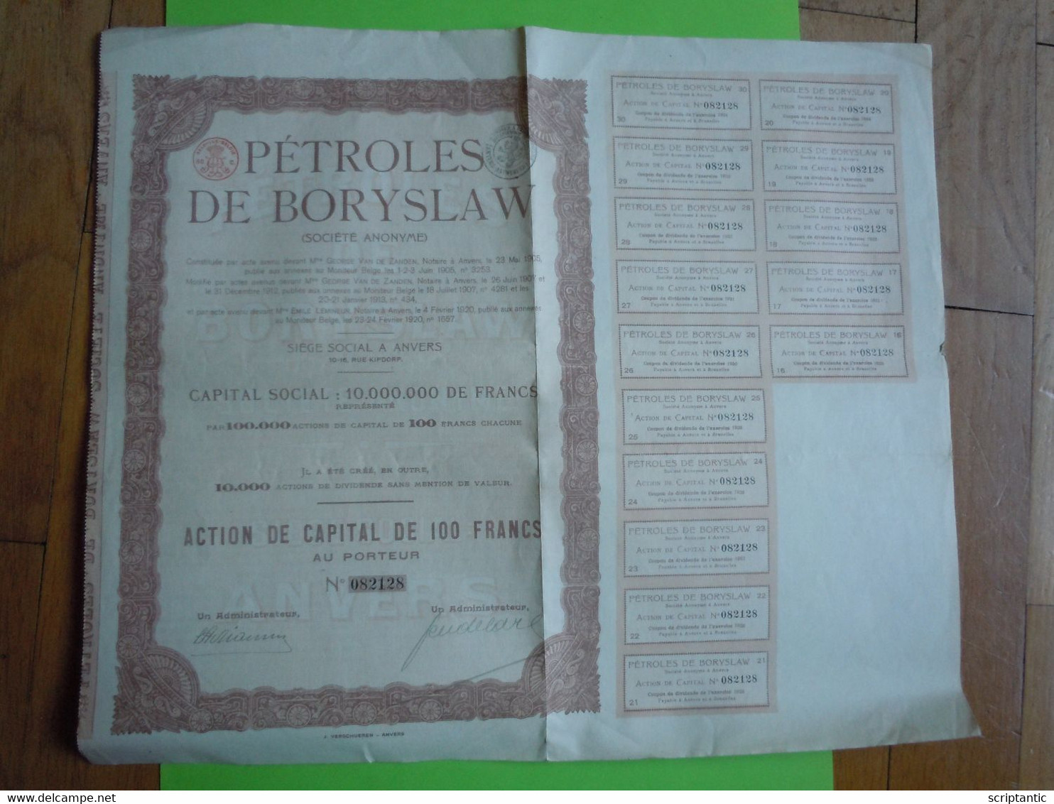 POLOGNE / PETROLES DE BORYSLAW 1920 - Oil