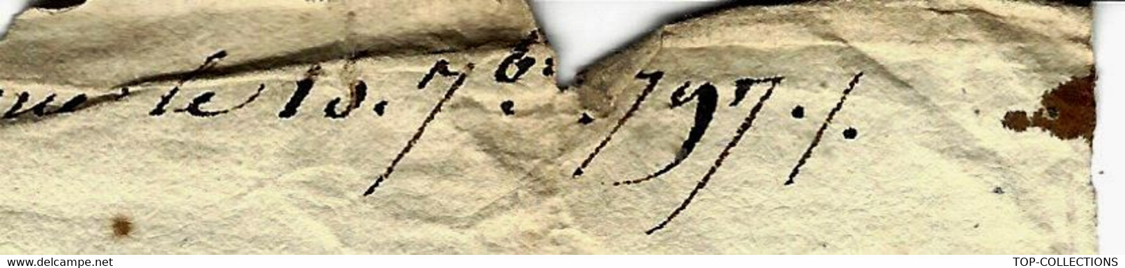 LETTRE 1797 Chalon S/ Saone FAIENCE  ETAIN Sign. Maçonnique =>Faïencerie Nancy MIQUE  SAINT CLEMENT V.SCANS+HISTORIQUE - Historische Documenten