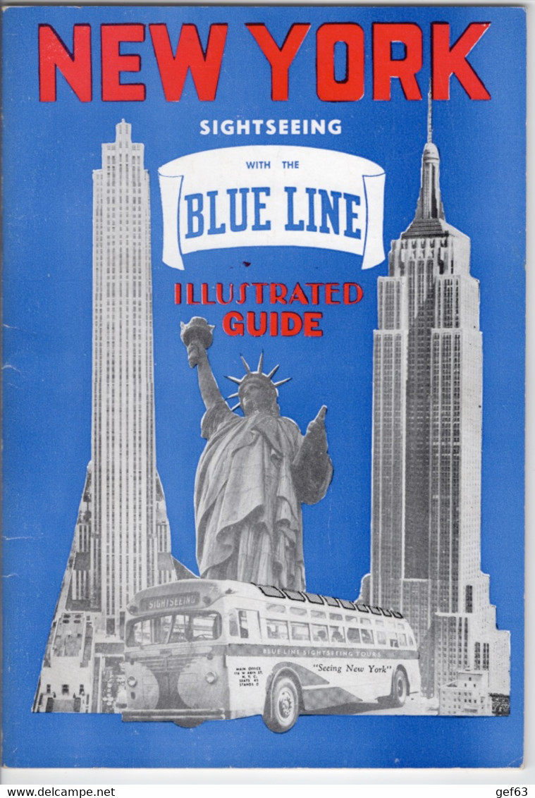 New York Sightseeing With The Blue Line - IIllustrated Guide 1956 - Amérique Du Nord