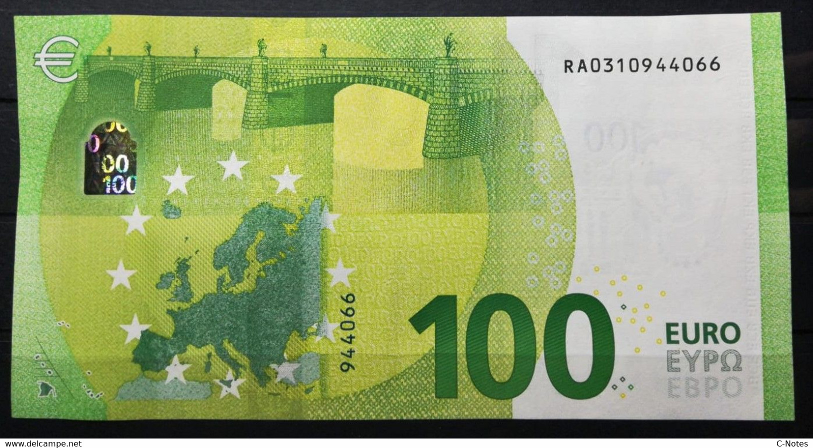 EUROPEAN CENTRAL BANK - Germany RA R001A4 - P. NewR – 100 EURO 2019 UNC, Signature DRAGHI Serie RA0310944066  - RARE - - 100 Euro