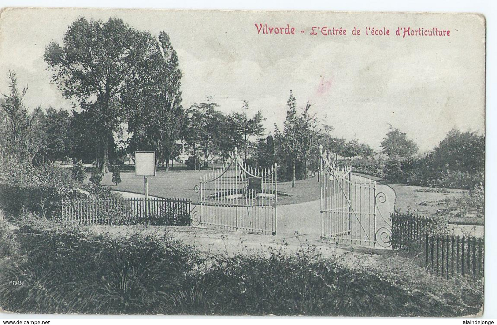Vilvorde - Vilvoorde - L'Entrée De L'école D'Horticulture - Edit. V.G. - 1911 - Vilvoorde