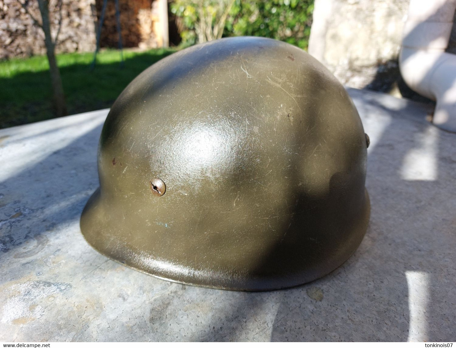 Casque allemand modèle 1A1 LL « Luftlandtruppenstalhelm » parachutiste RFA