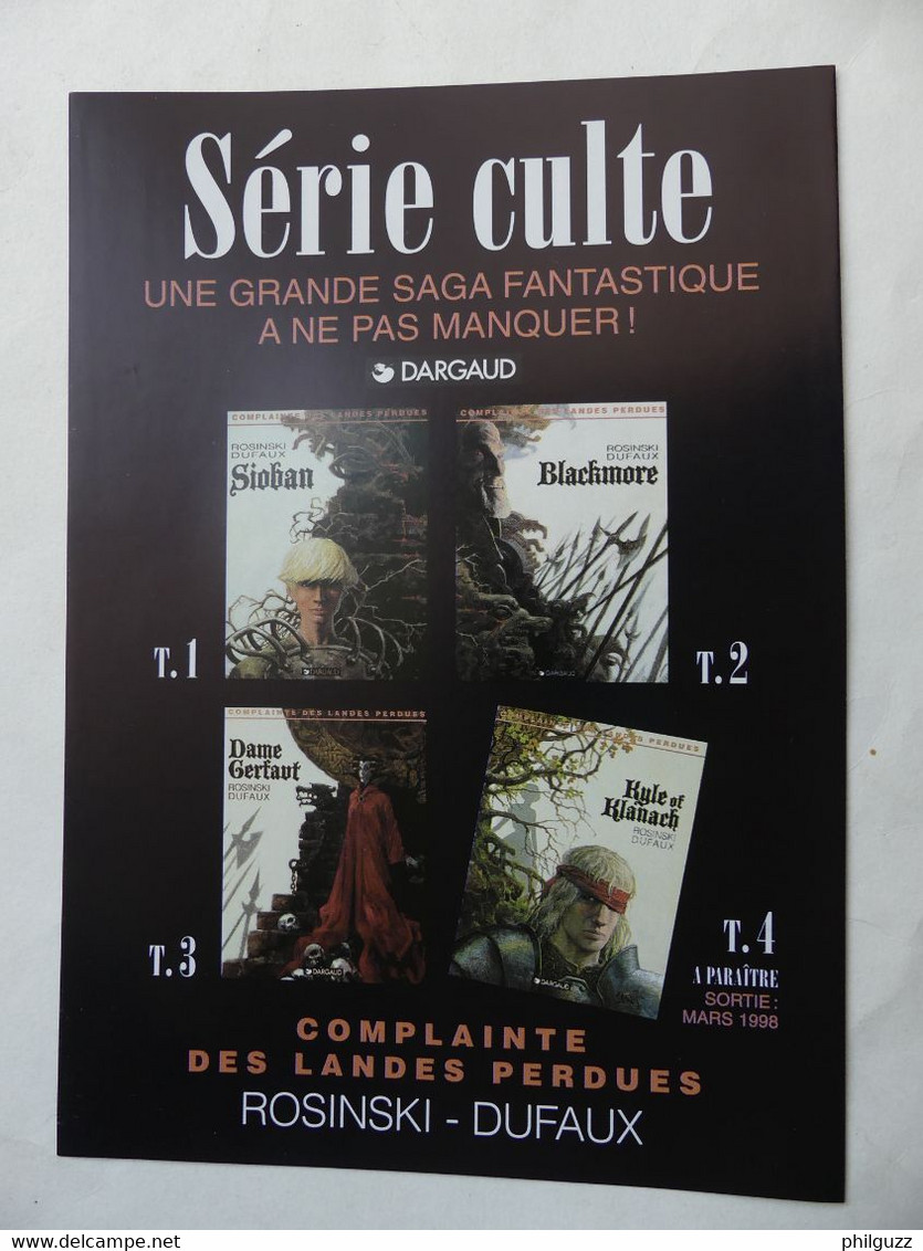 FLYERS THORGAL LA COMPLAINTE DES LANDES PERDUES ROSINSKI DUFAUX 1998 - Objets Publicitaires