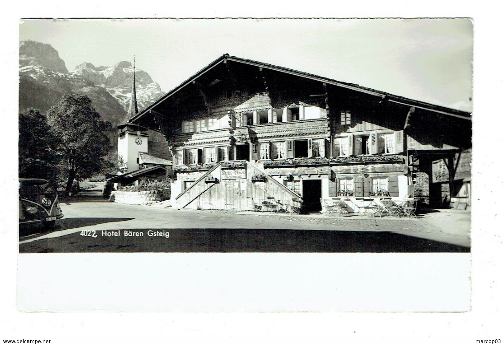 SUISSE Hotel  BAREN GSTEIG Plan Peu Courant - Gsteig Bei Gstaad