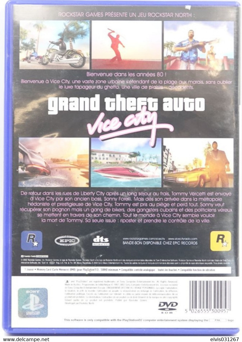 SONY PLAYSTATION TWO 2 PS2 : GRAND THEFT AUTO VICE CITY - ROCKSTAR GAMES - Playstation 2