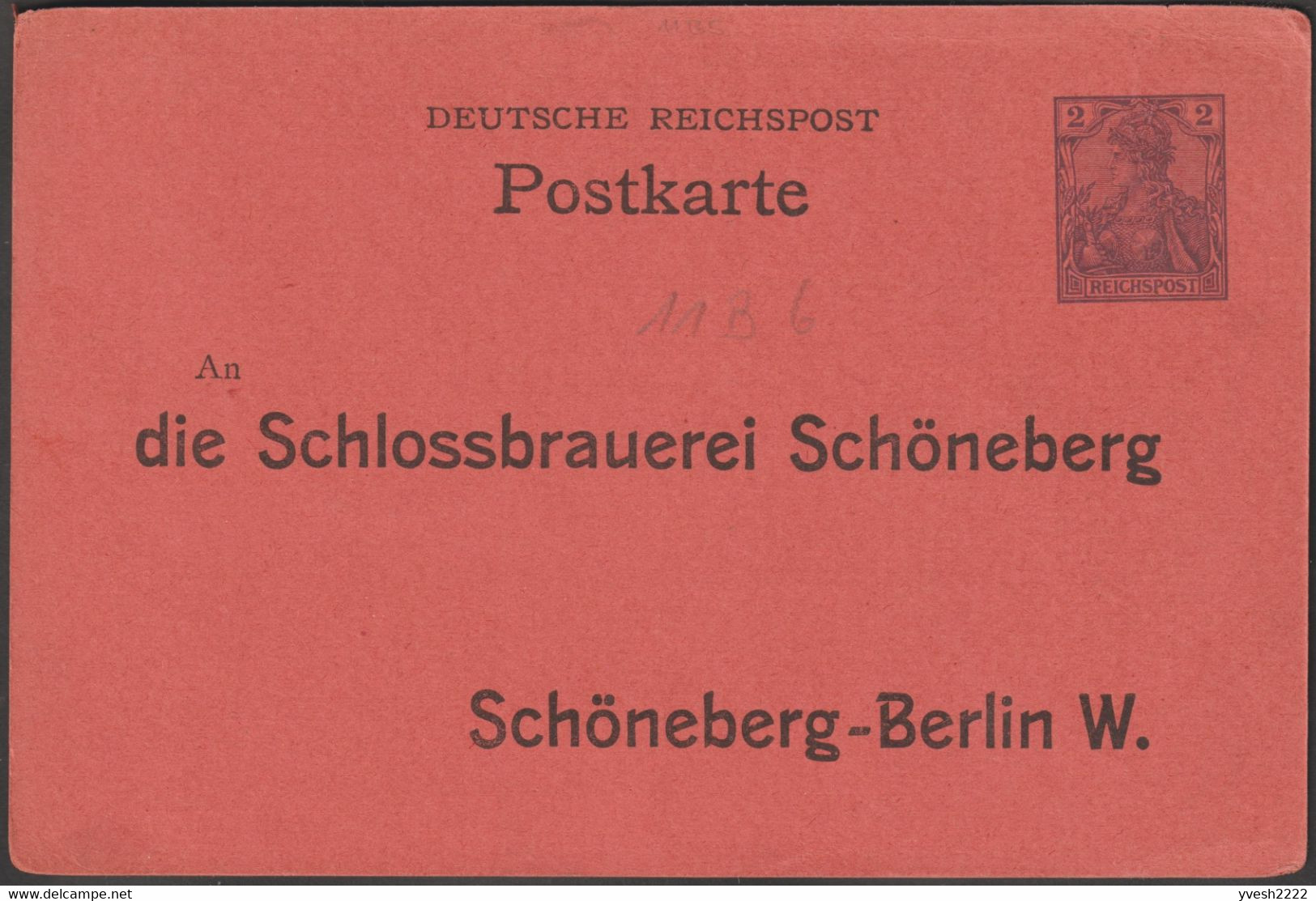 Allemagne 1900. 3 Cartes Publicitaires Entiers TSC. Schlossbrauerei Schöneberg Berlin. Kronenbräu, Schöneberger Cabinet - Bier