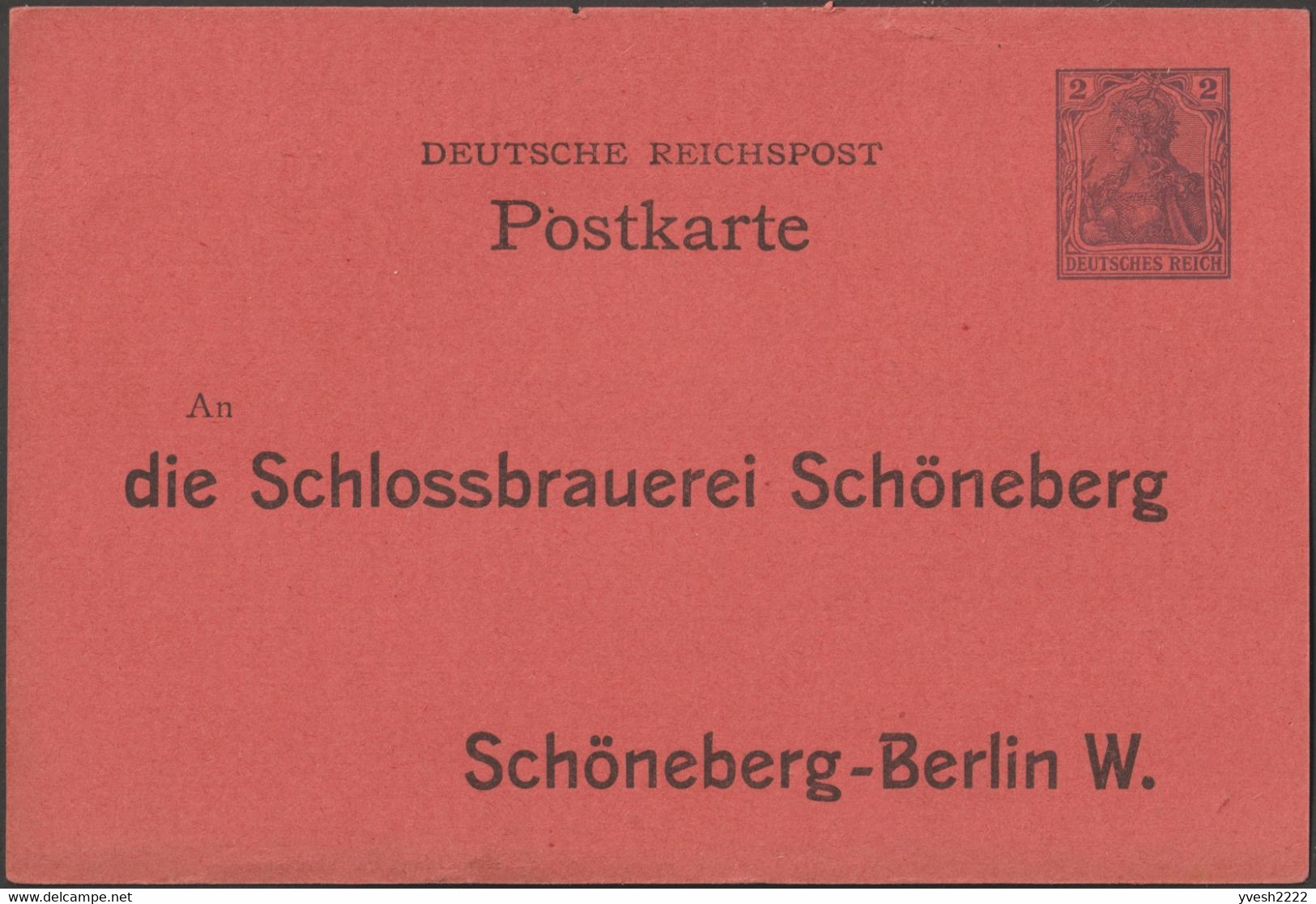 Allemagne 1900. 3 cartes publicitaires entiers TSC. Schlossbrauerei Schöneberg Berlin. Kronenbräu, Schöneberger Cabinet