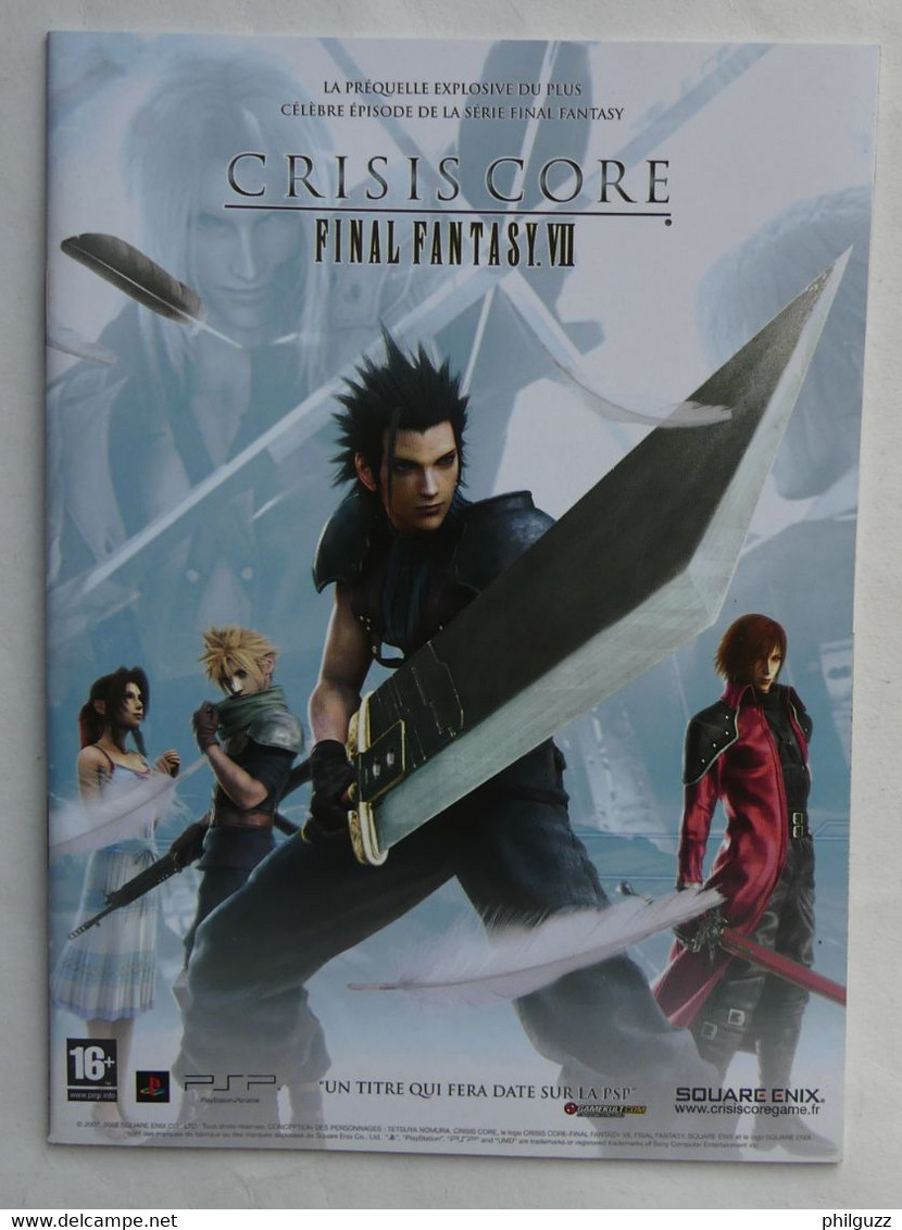 LIVRET CRISIS CORE FINAL FANTASY VII 2008 - Objets Publicitaires