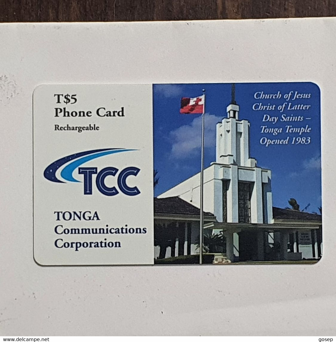 Tonga-(TO-PRE-TTC-0006)church-(T$5)(3)-(8902-8575-2415)-(30819)-used Card+1card Prepiad Free - Tonga