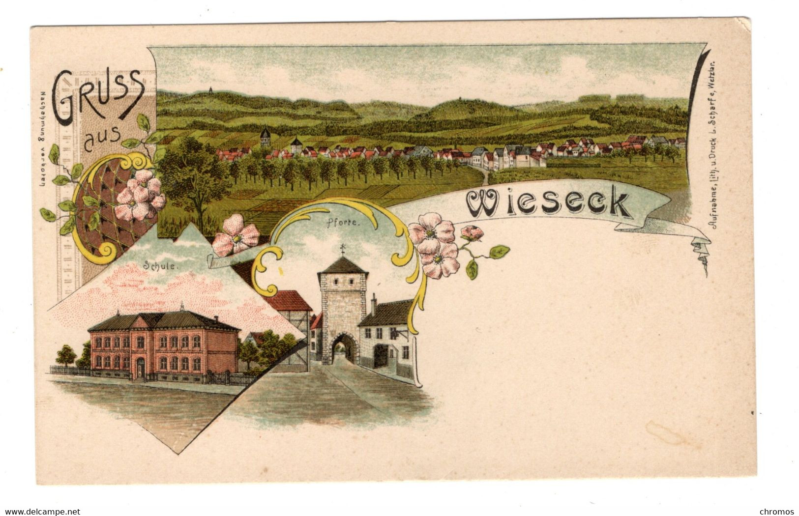 Gruss Aus Wieseck, Ansichtskarte, Litho, Mittelhessen - Autres & Non Classés