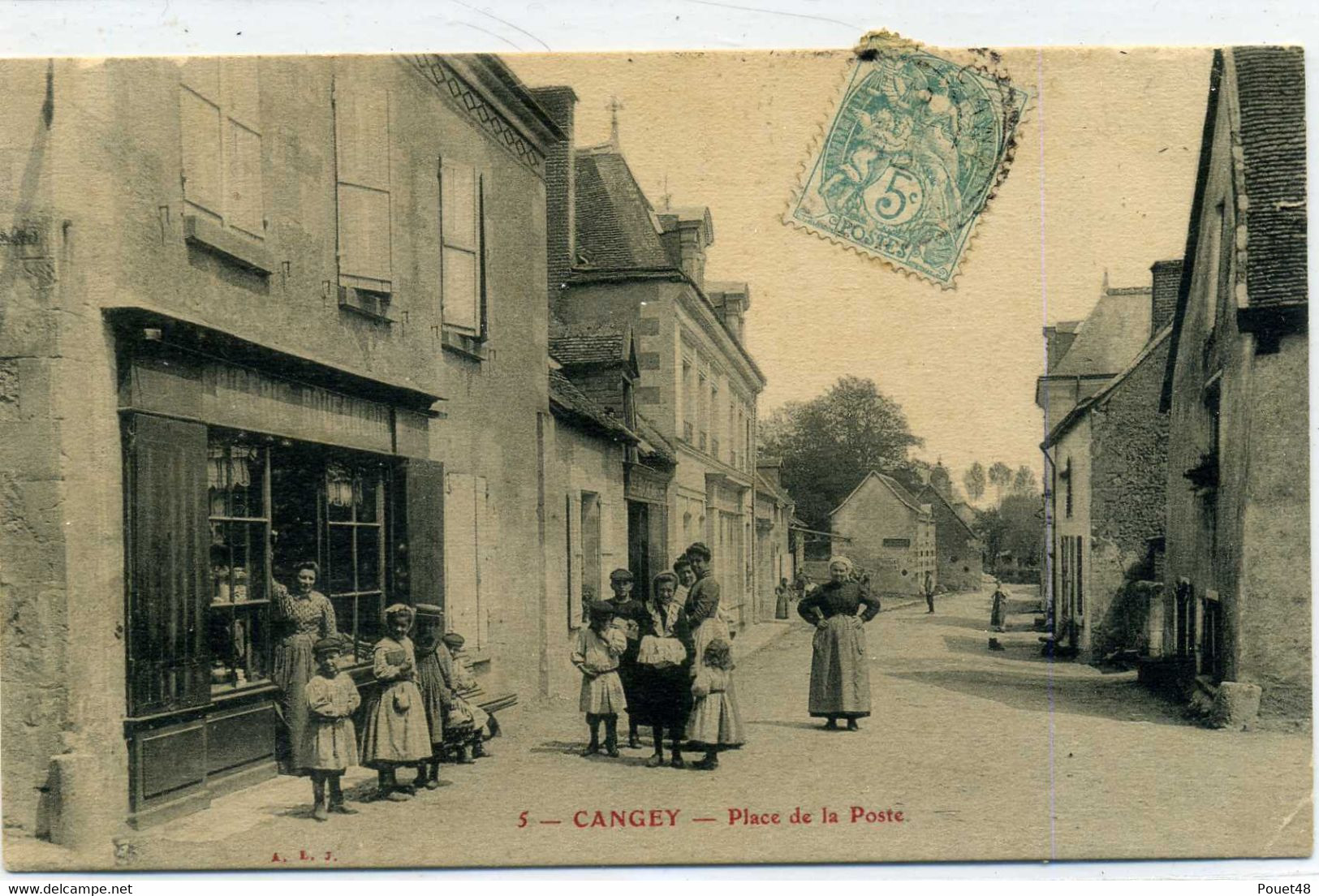 37 - CANGEY - Place De La Poste. - Cléré-les-Pins