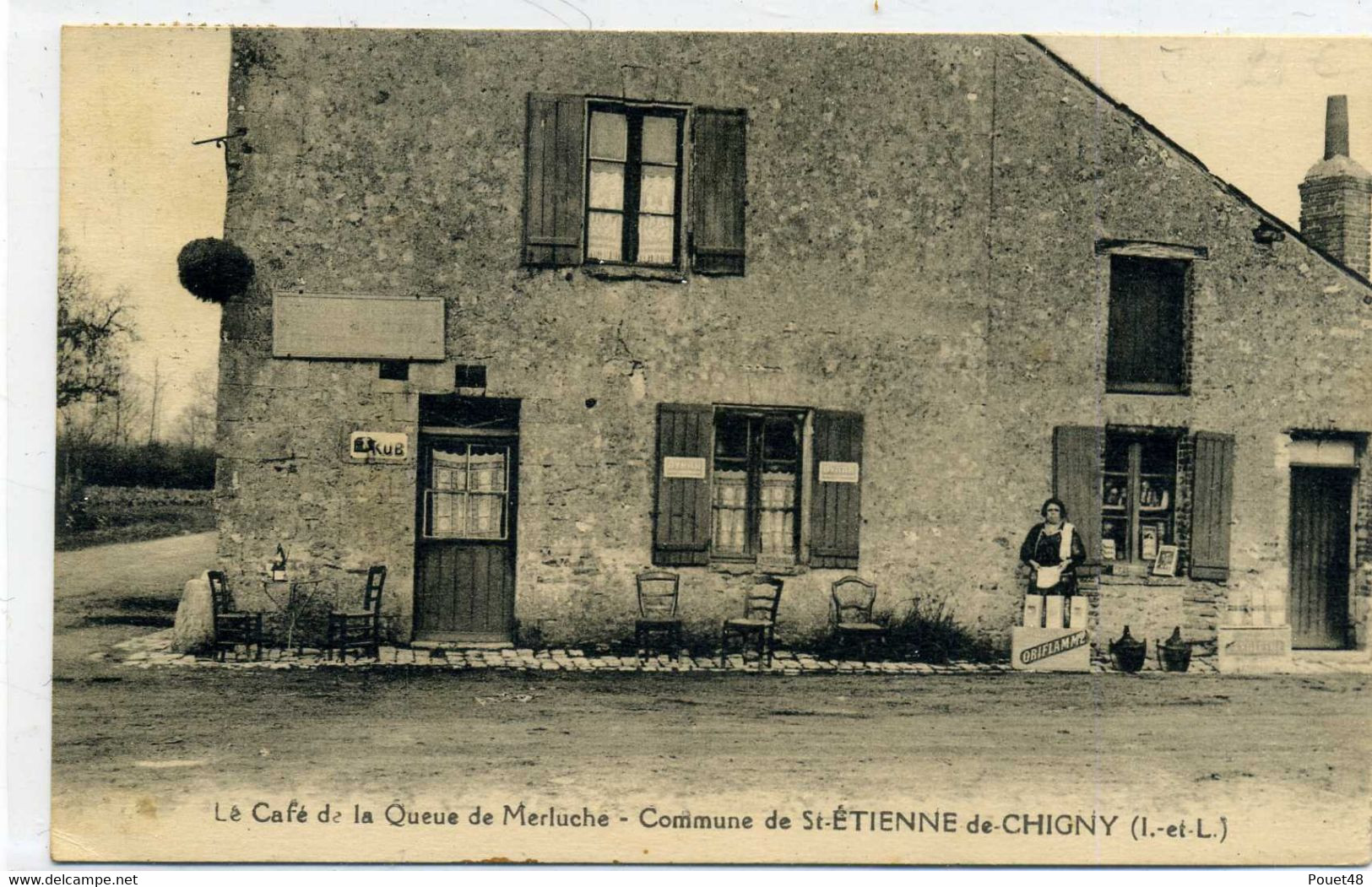 37 - SAINT ETIENNE DE CHIGNY - Le Café De La Queue De Merluche. - Monnaie