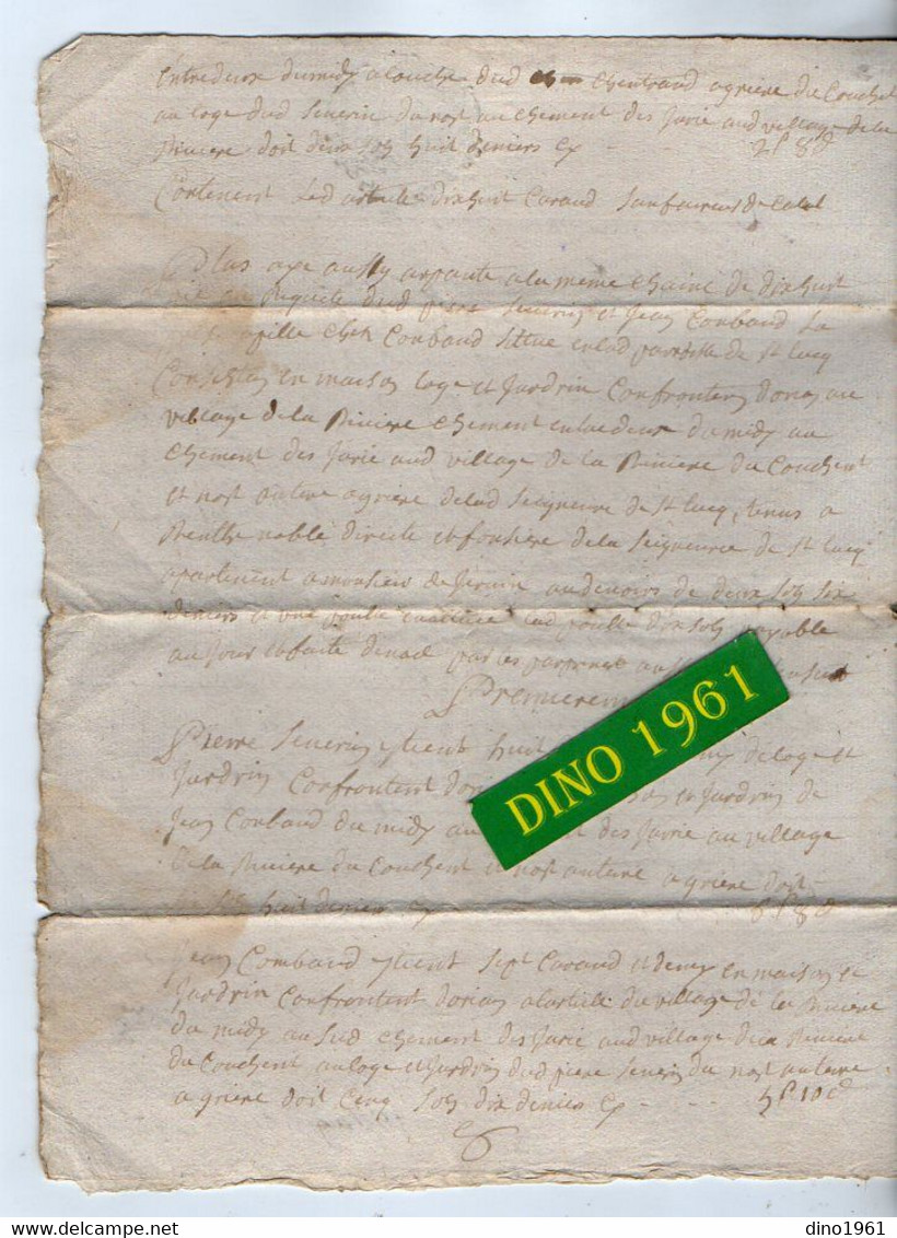 VP19.303 - Cachet De Généralité De LA ROCHELLE - Acte De 1749 - Arpentement - LANDES ? - Seals Of Generality