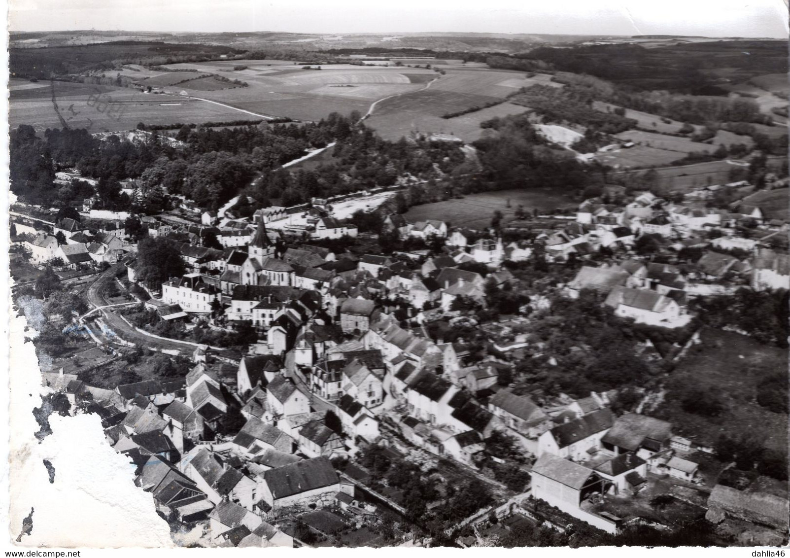 CPSM 21_ AIGNAY LE DUC - Vue Générale Aérienne, Carte Dentelée - Aignay Le Duc