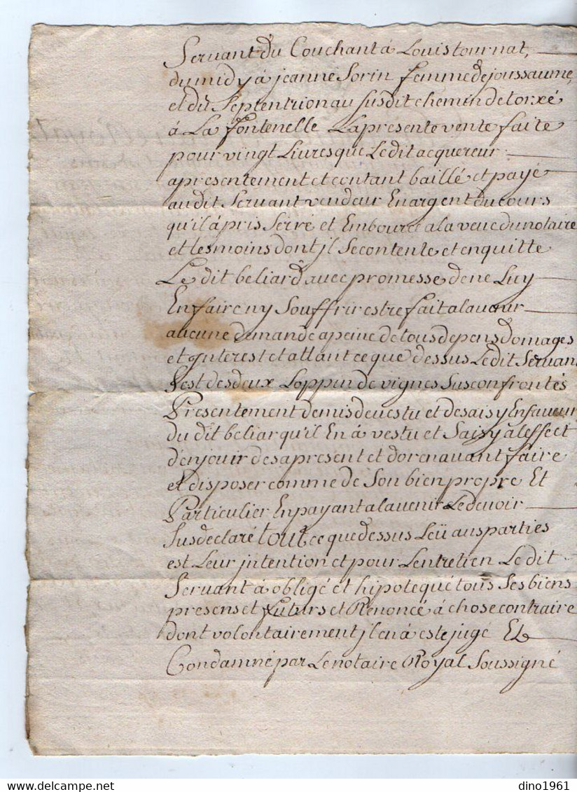 VP19.305 - LA ROCHELLE - Acte De 1748 - Entre Mrs J. SERUANT à TORXE & P. BILLARD Au Moulin De Pallut à LANDES - Cachets Généralité