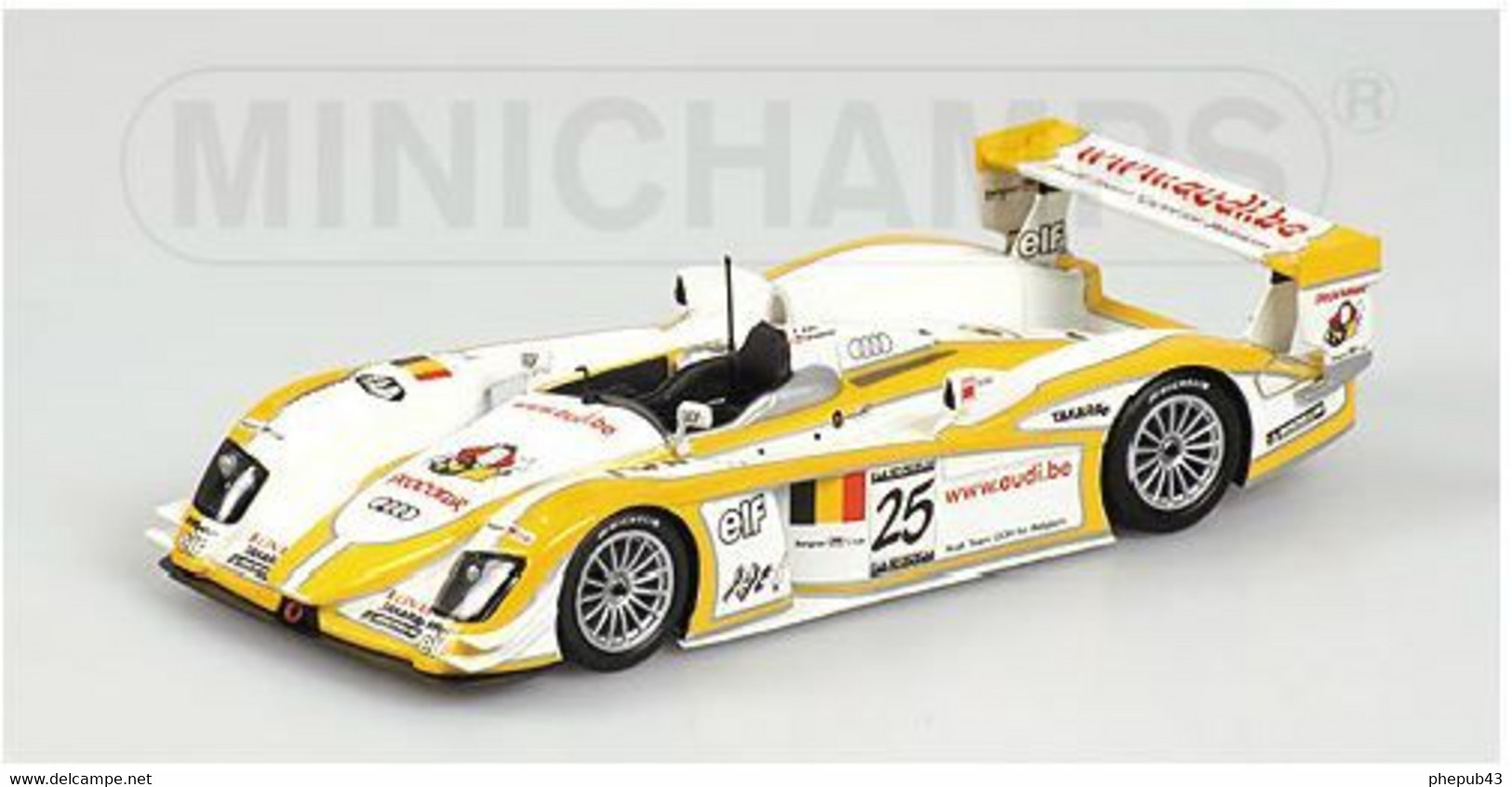 Audi R8 - Audi Belgium - Ara/Tom Kristensen - 1000 Kms Spa 2003 #25 - Minichamps - Minichamps