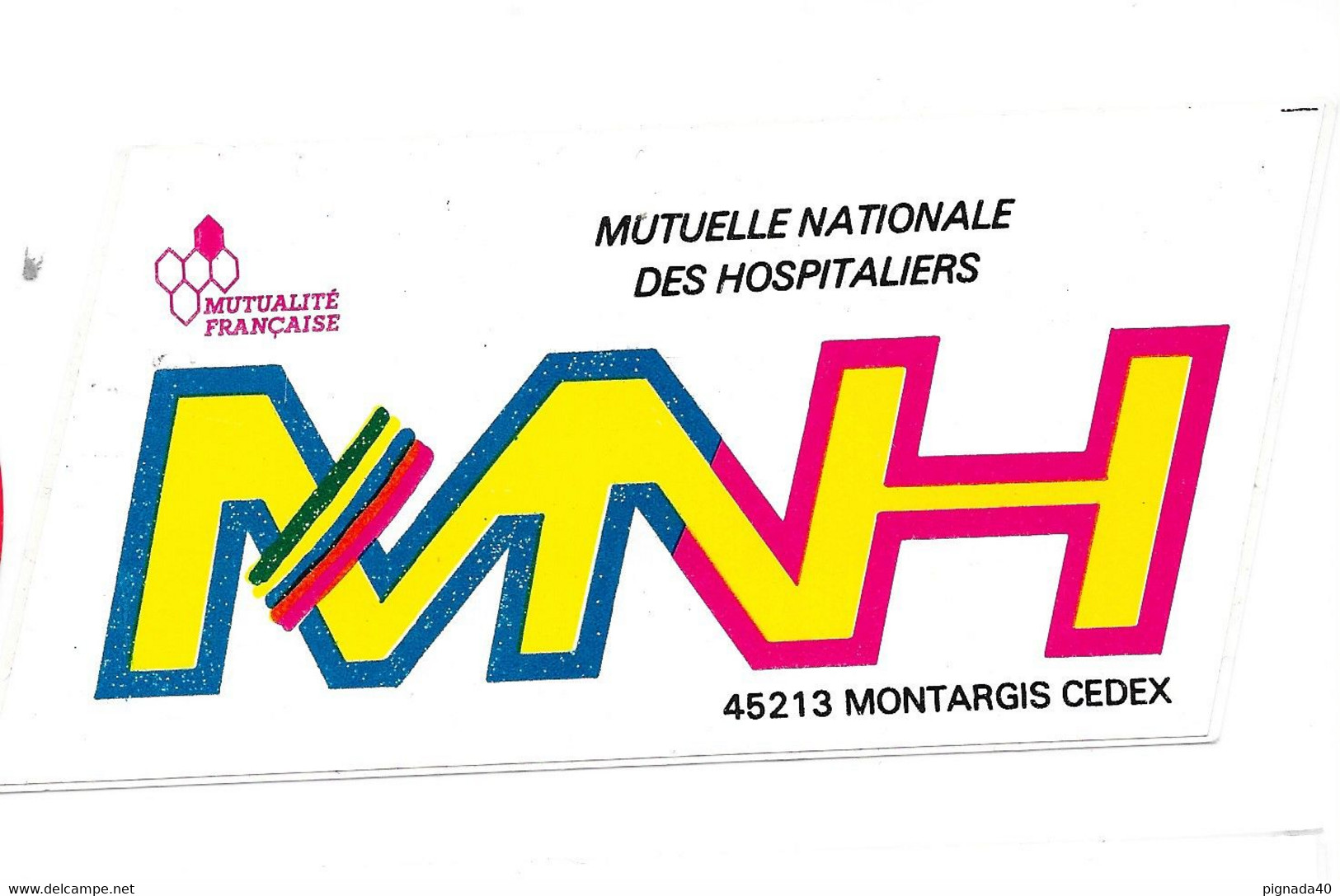 Autocollant, Mutuelle Nationale Des Hospitaliers, MUTUALITE FRANCAISE, 45 MONTARGIS, 60*115mm - Stickers