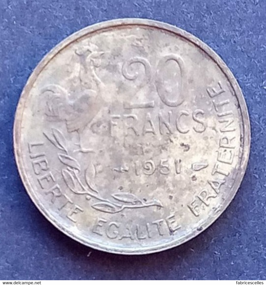 20 Francs G. Guiraud 1951 - 20 Francs